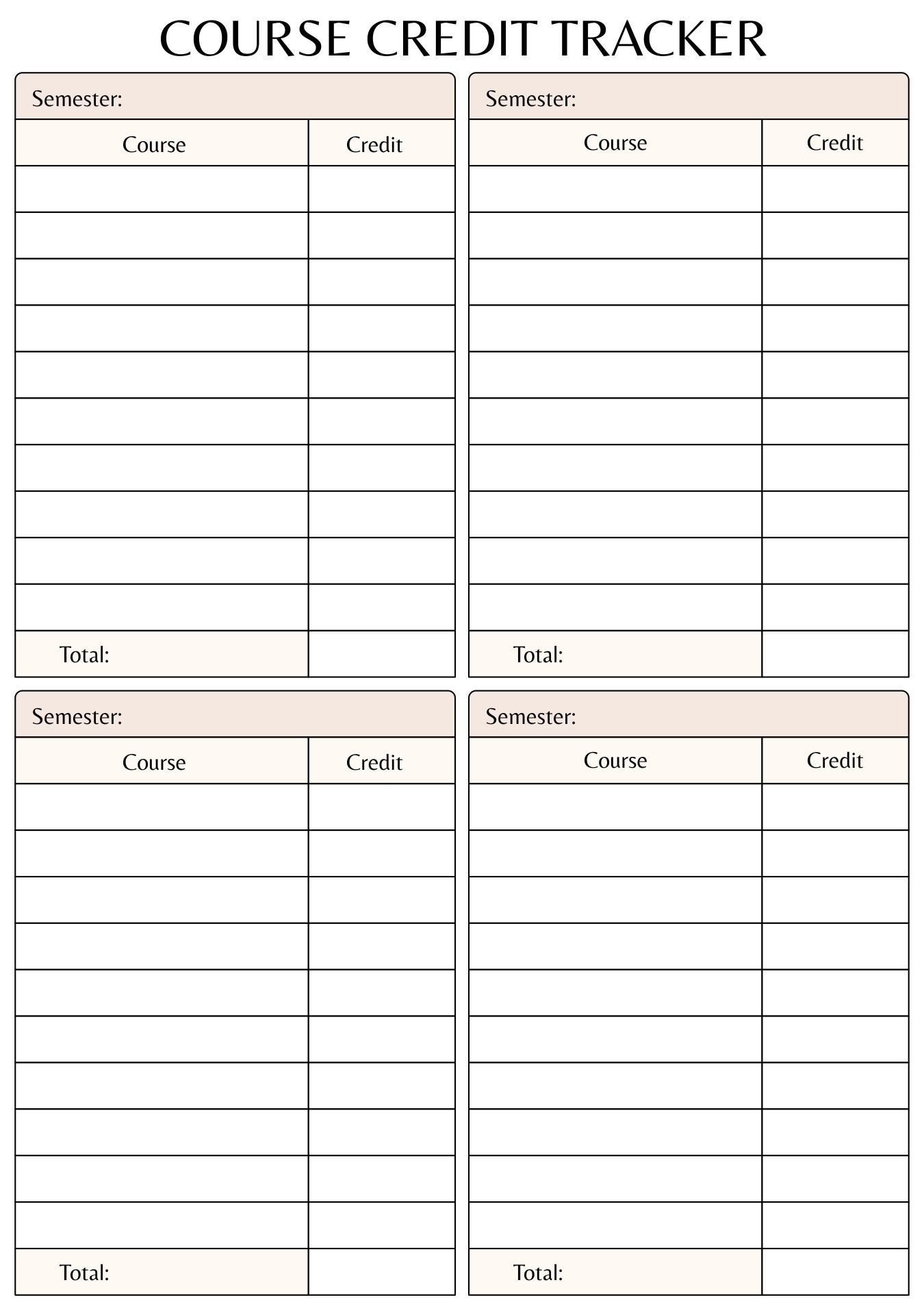 13 Four Year Course Planning Worksheet Free PDF At Worksheeto