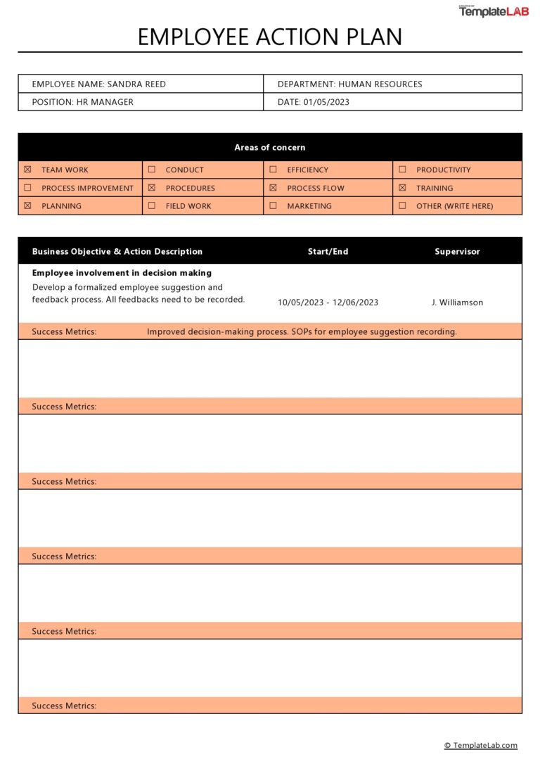15 Free Action Plan Templates Corrective Emergency Business