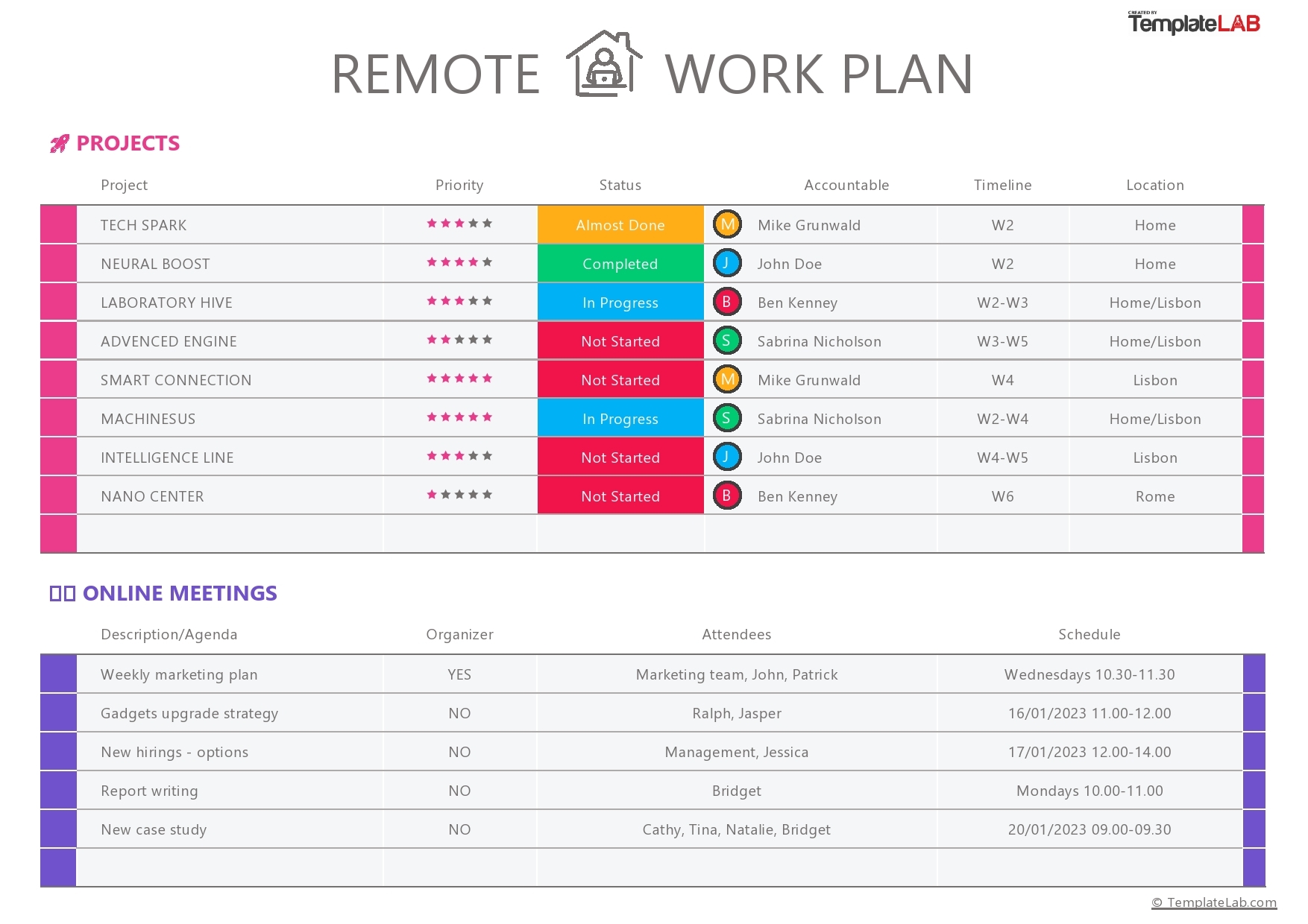15 Great Work Plan Templates U0026 Samples Excel Word 