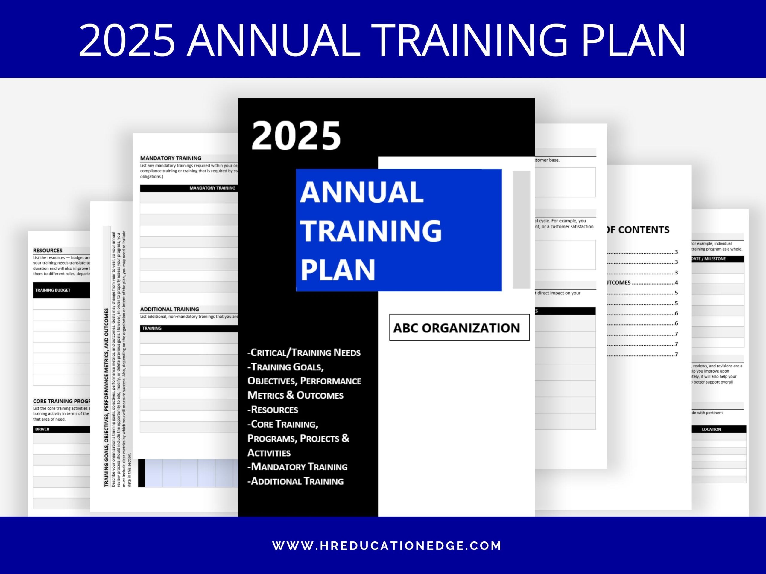 Annual Training Plan Template