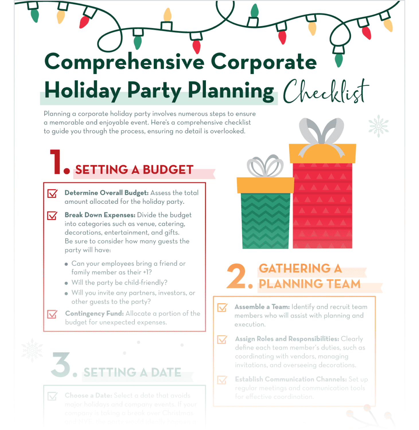 2025 Corporate Christmas Party Planning Checklist Free Template Crestline