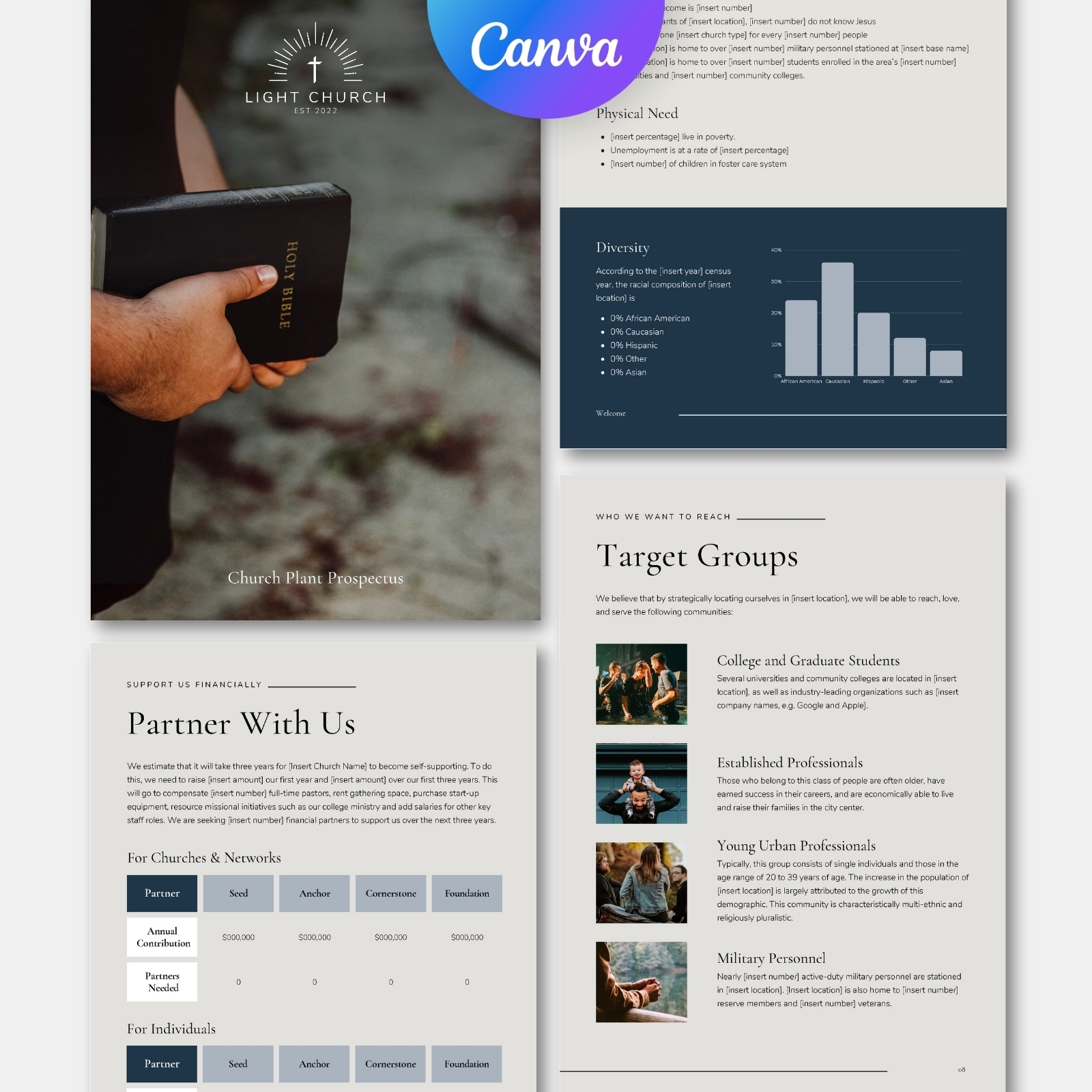 24 Page Church Planting Prospectus Template