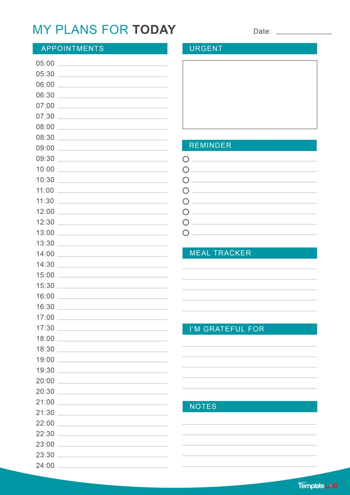 Free Printable Blank Planner