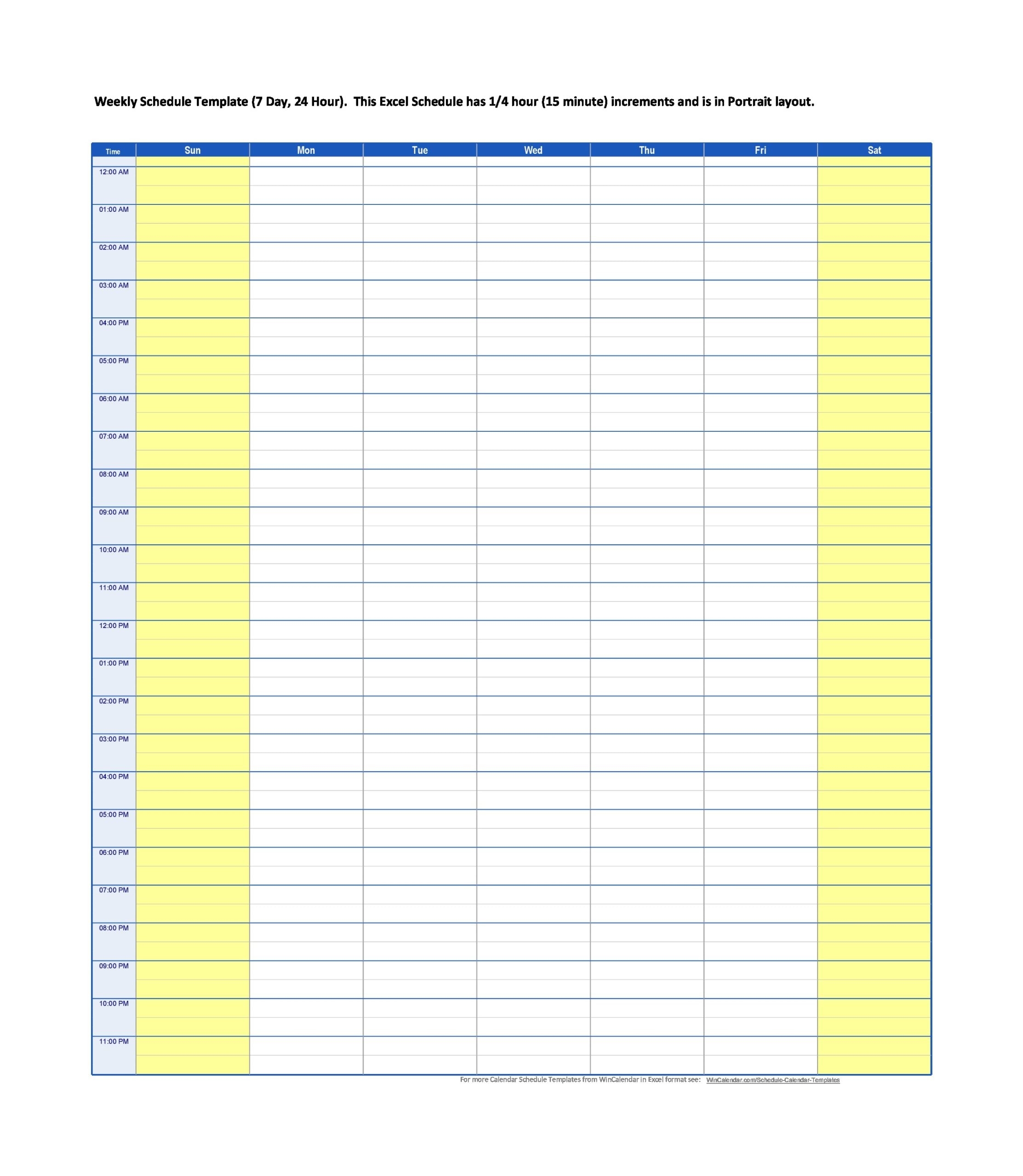 28 Free Weekly Schedule Templates Excel Word TemplateArchive
