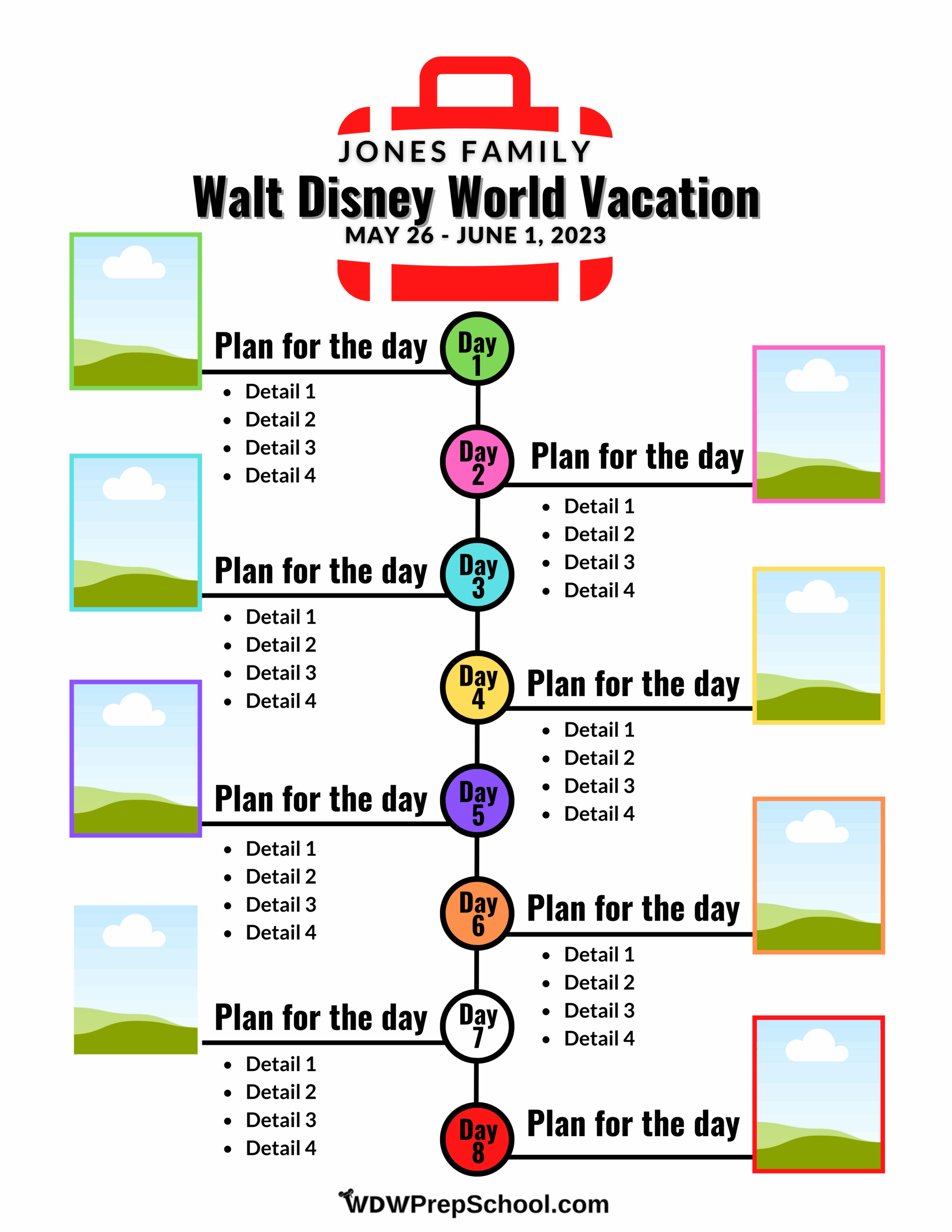 Disney Planning Template