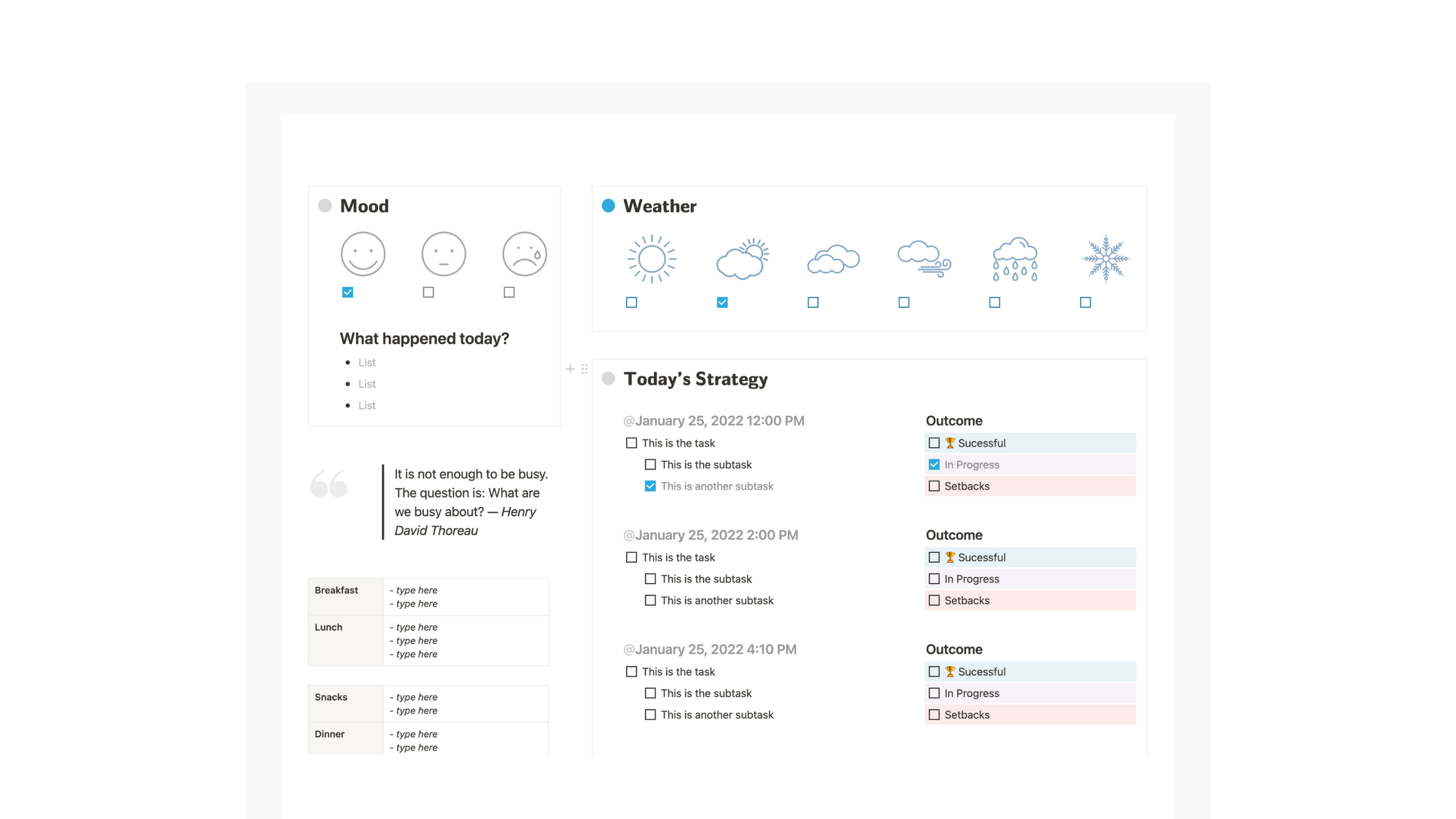 Notion Planning Templates
