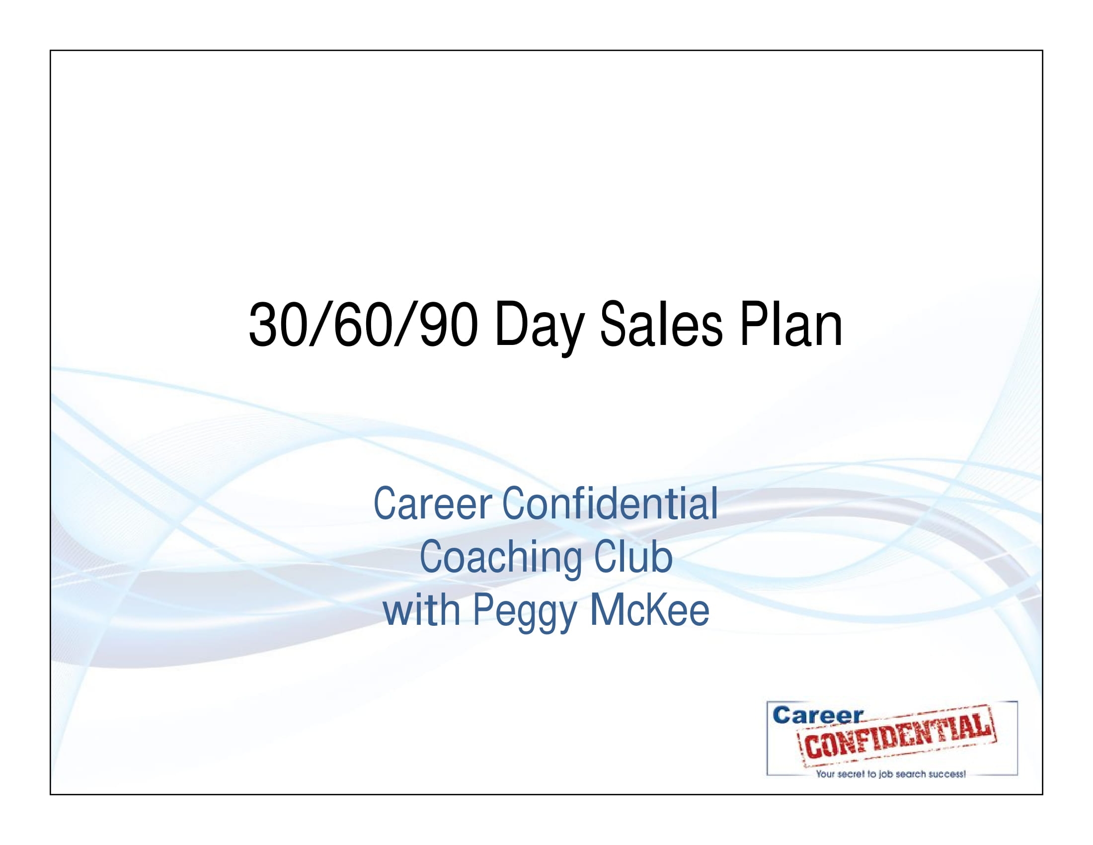 30 60 90 Sales Plan Template