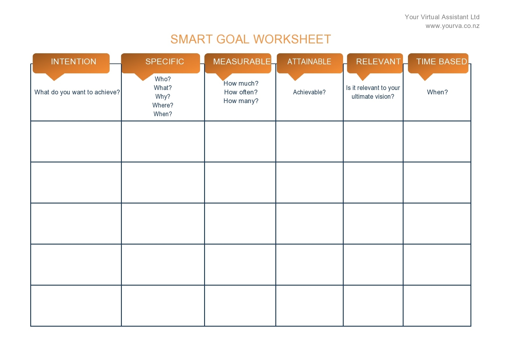 30 Best SMART Goals Worksheets Excel Word PDF 