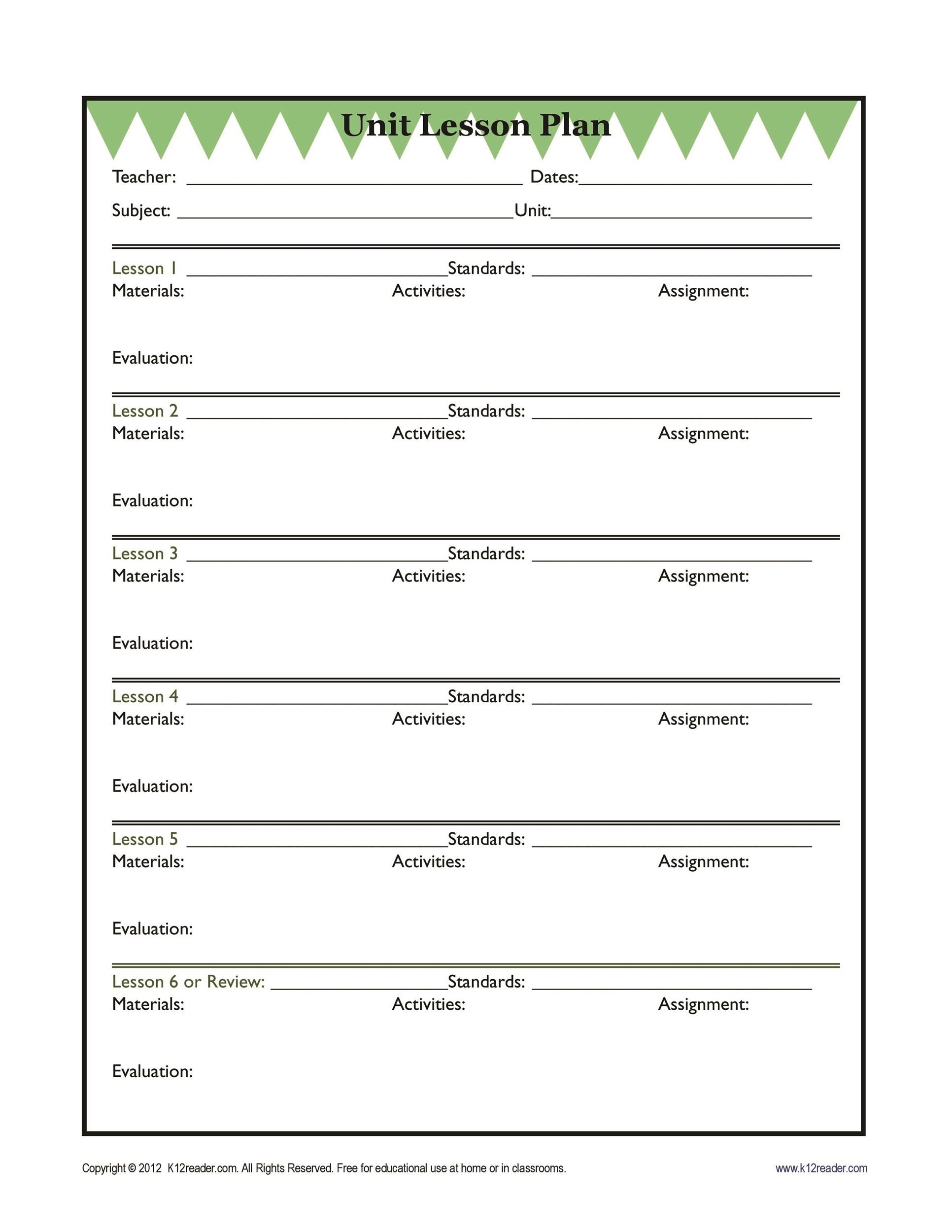 39 Best Unit Plan Templates Word PDF TemplateLab