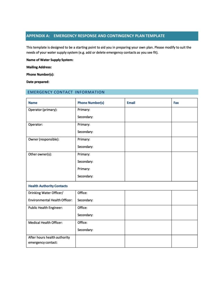 40 Detailed Contingency Plan Examples u0026 Free Templates