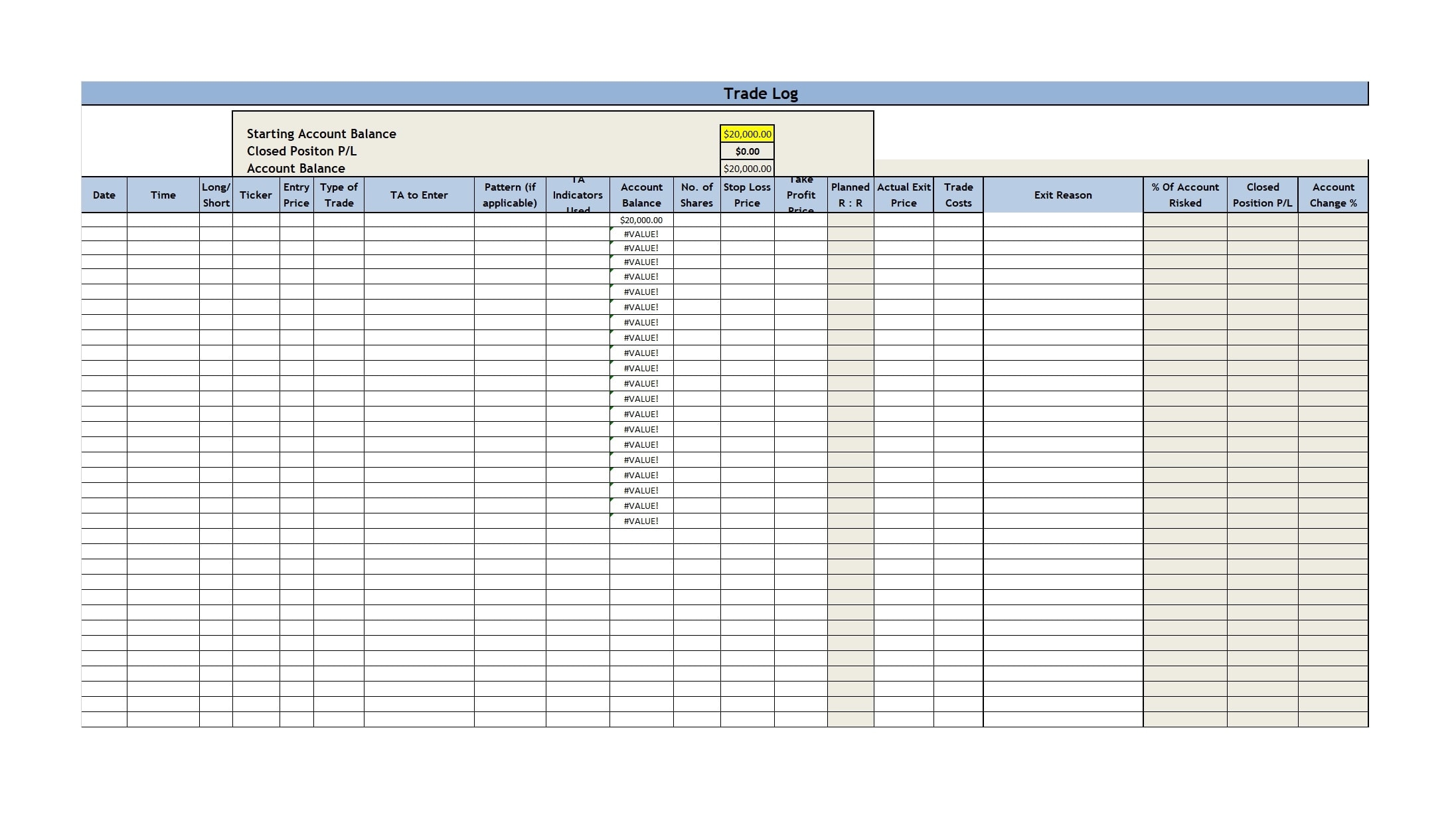 40 Free Trading Journal Templates Excel PDF TemplateArchive