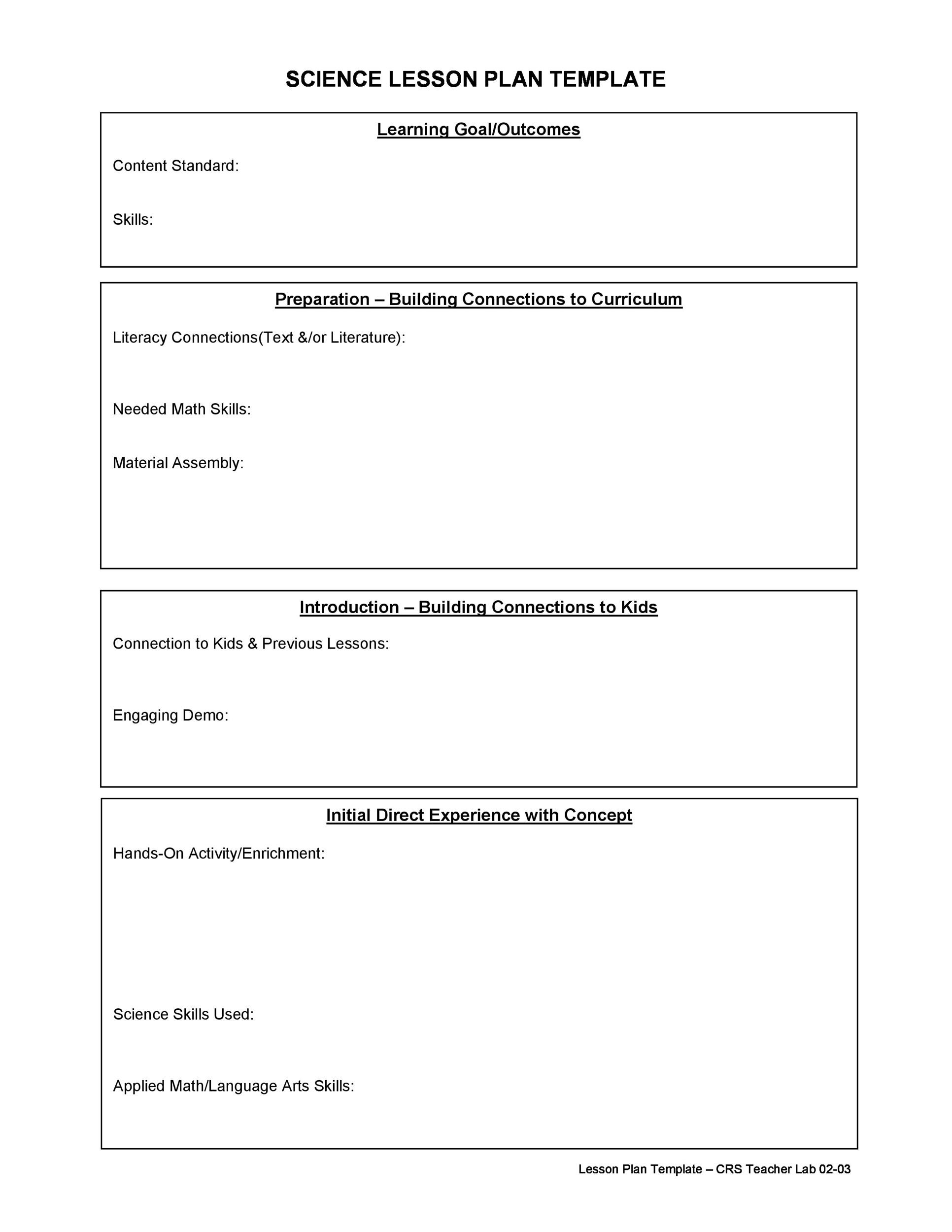 Language Arts Lesson Plan Template
