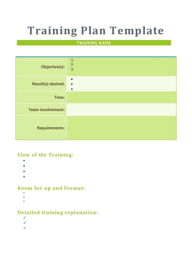 45 Employee Training Plan Templates Word Excel PDF TemplateLab