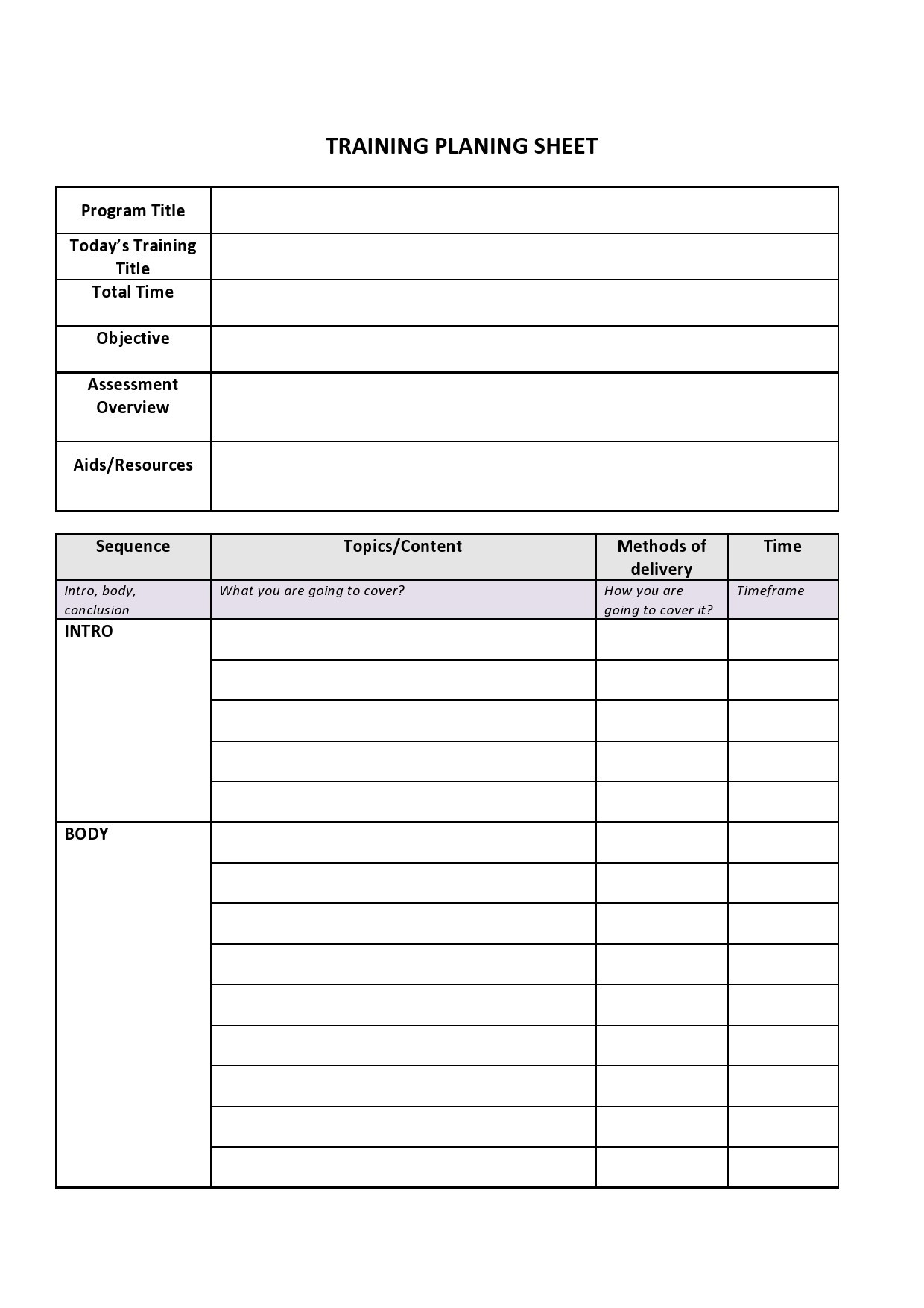 45 Employee Training Plan Templates Word Excel PDF TemplateLab
