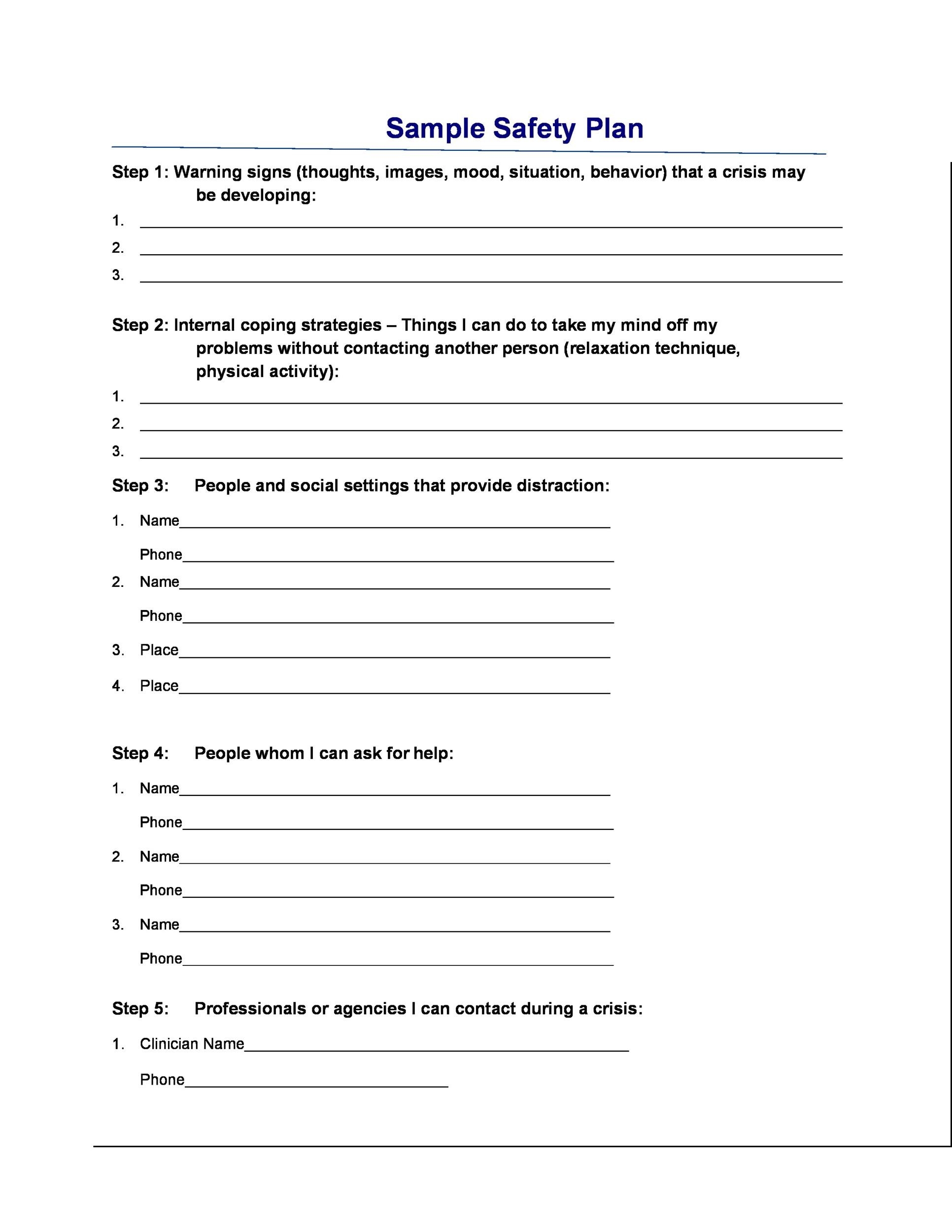 46 Great Safety Plan Templates Construction Site Specific 