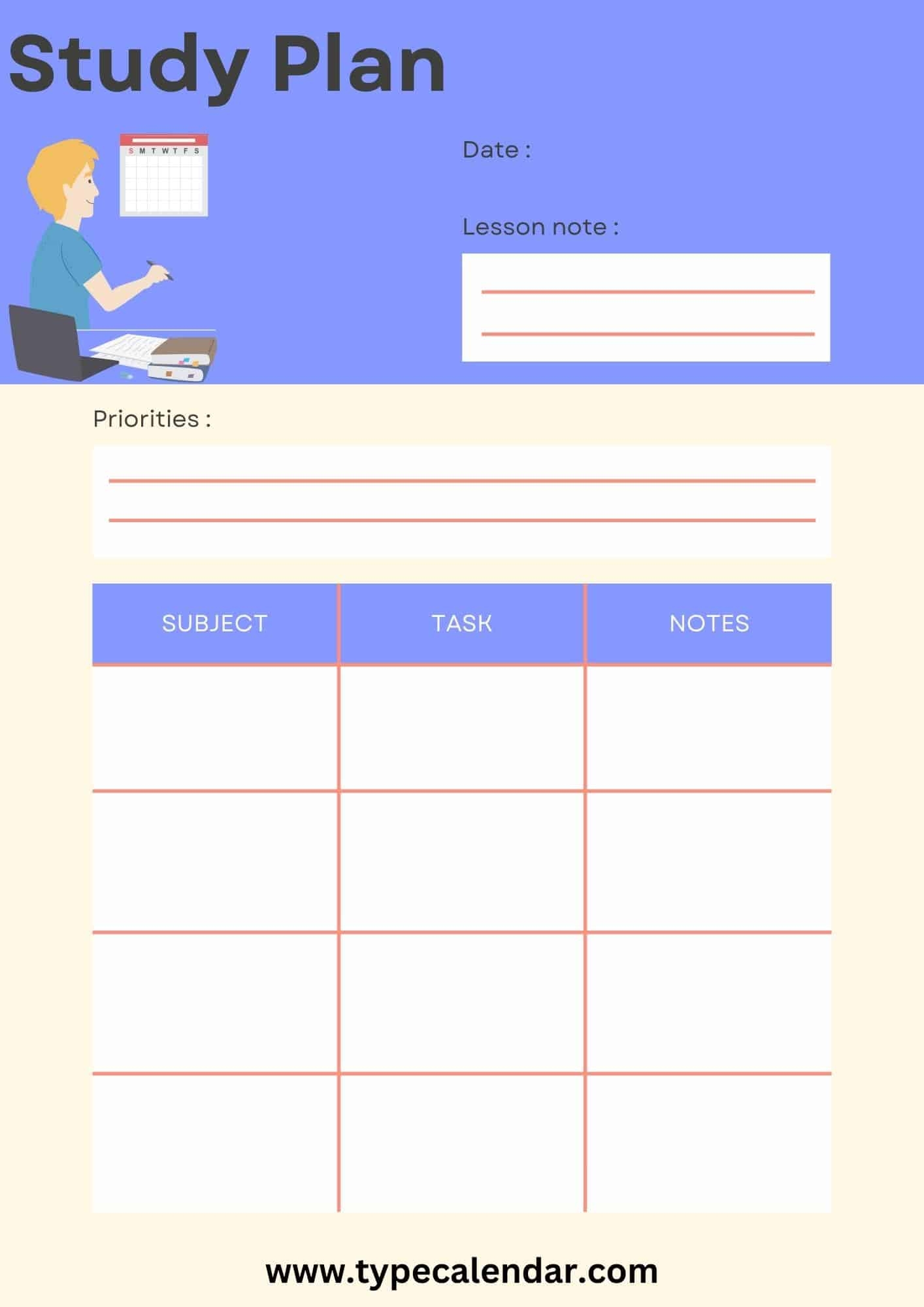 47 Free Printable Study Plan Templates Word Excel PDF 