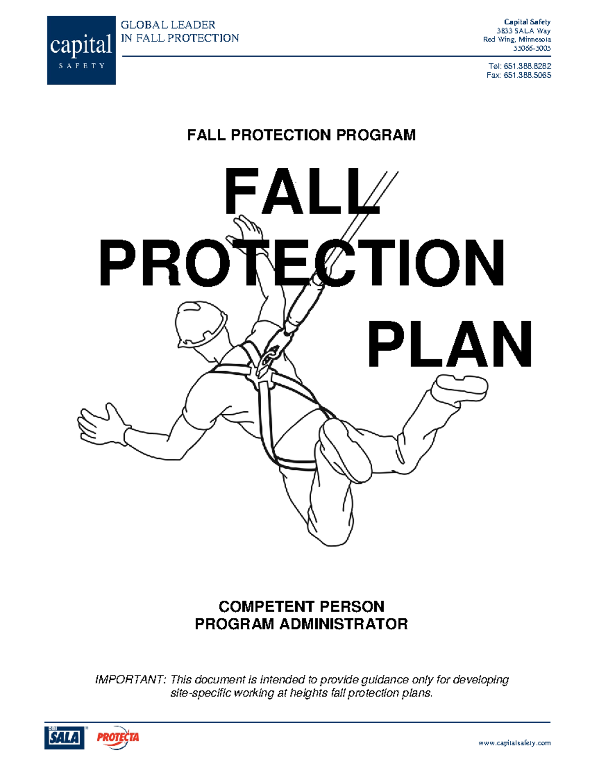 5 Task 3 1 Fall Protection Plan Template Capital Safety 3833 