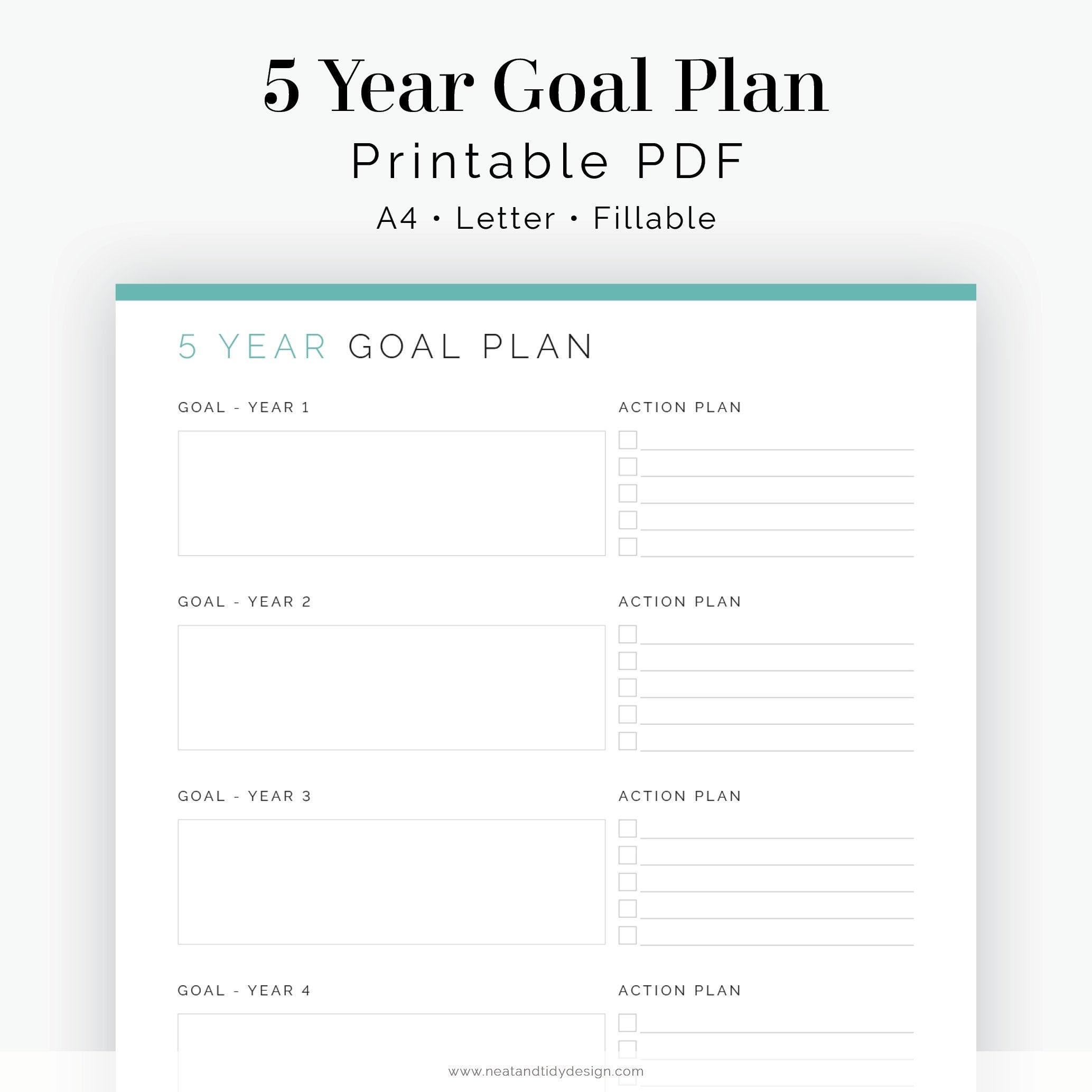 5 Year Plan Template