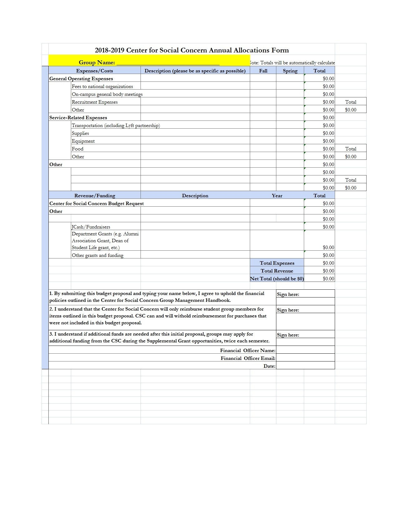 Budget Plan Template Word