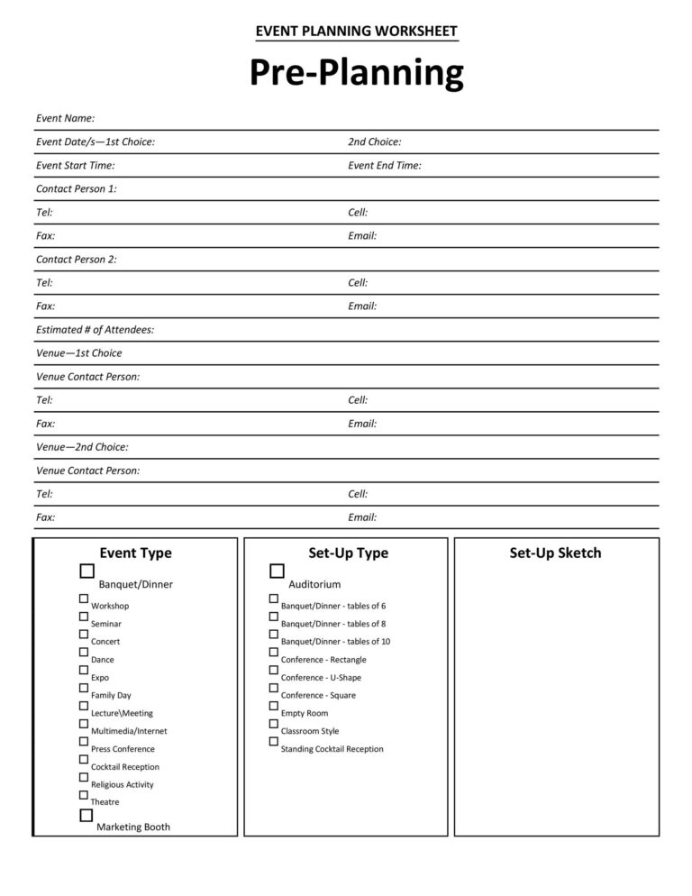 50 Professional Event Planning Checklist Templates TemplateLab