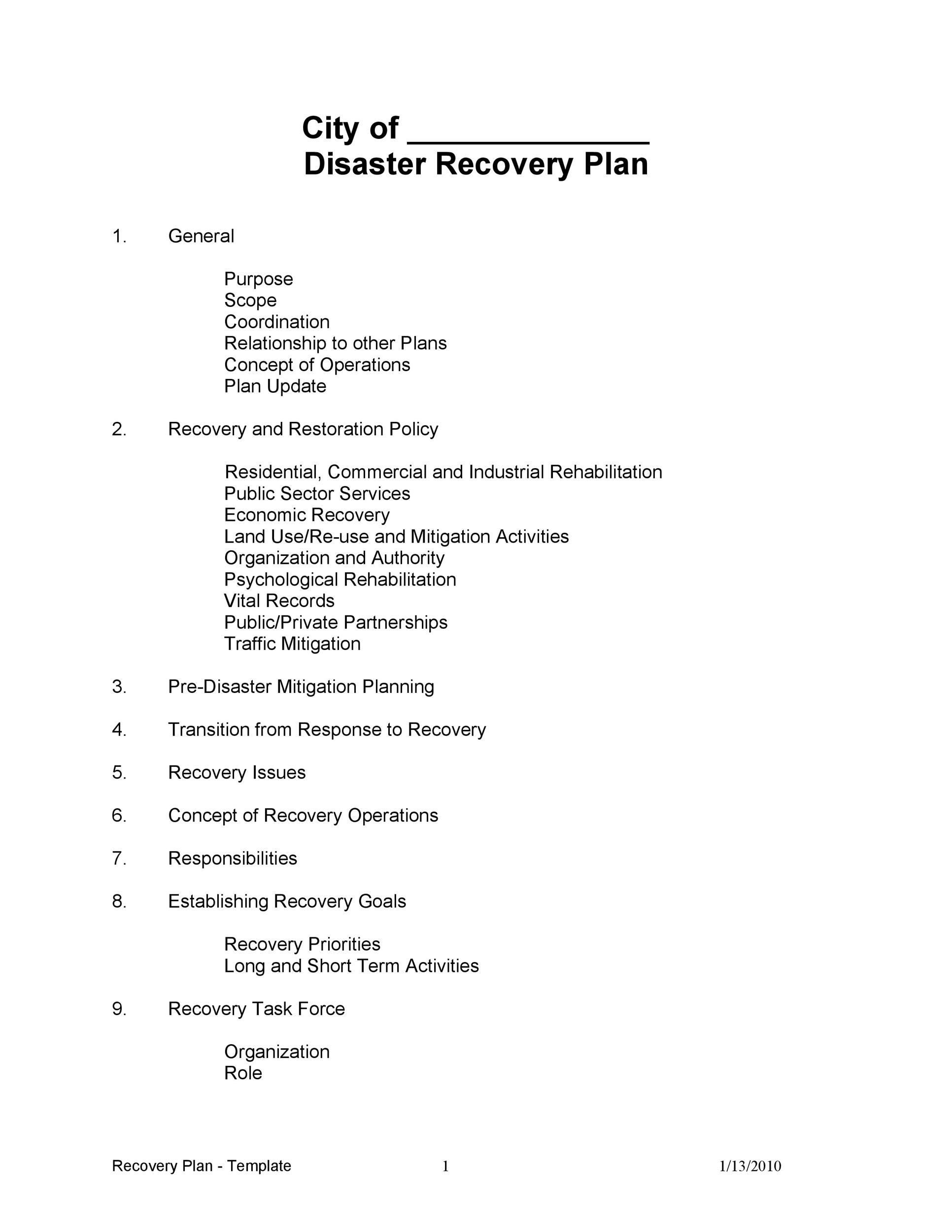 52 Effective Disaster Recovery Plan Templates DRP TemplateLab