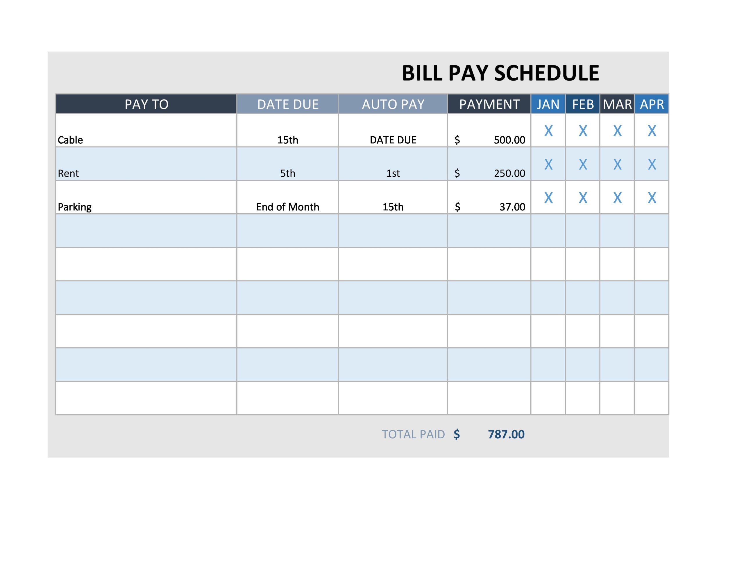52 Free Payment Schedule Templates Excel Word TemplateLab