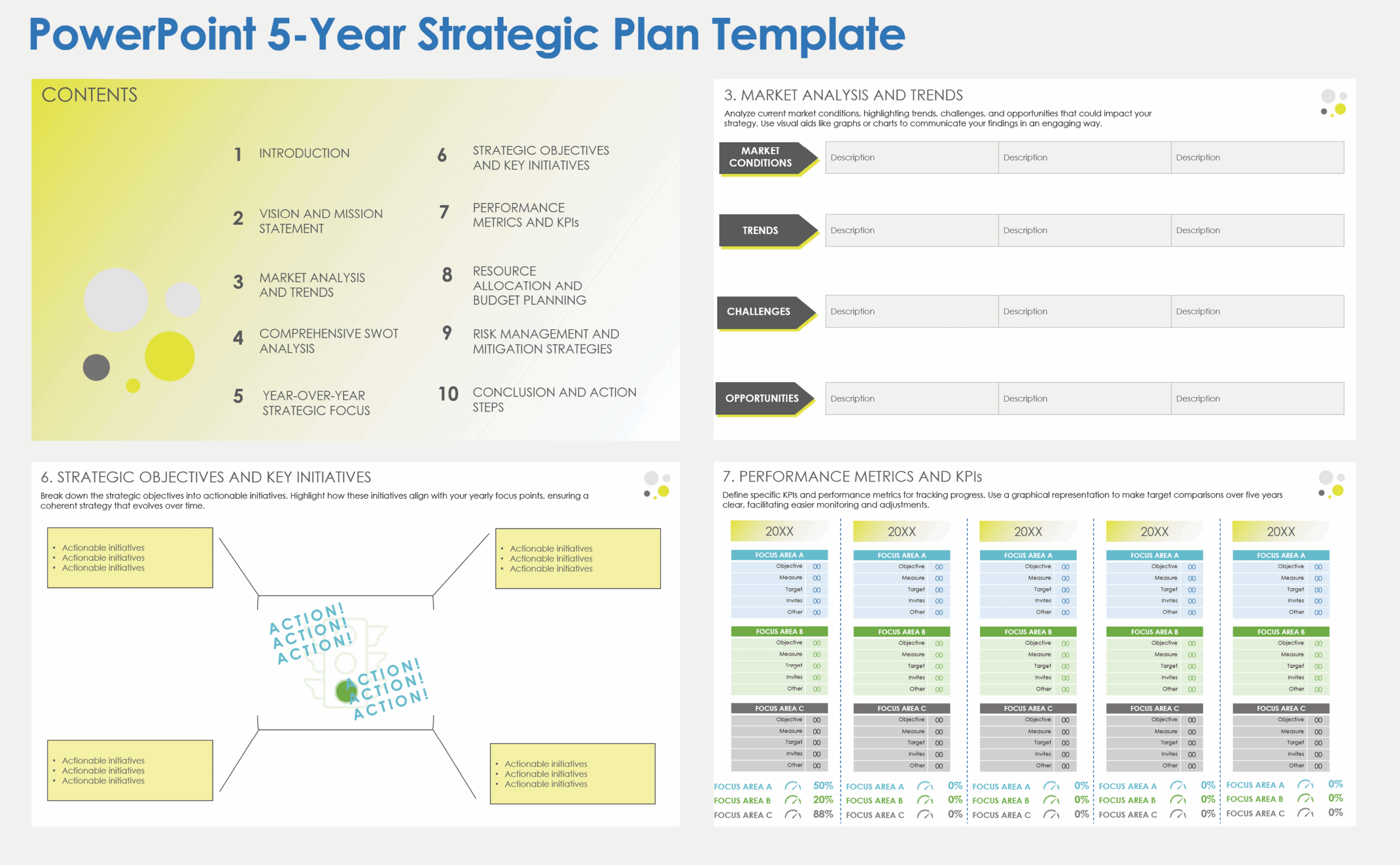 6 Free PowerPoint Strategic Planning Templates Fully Editable