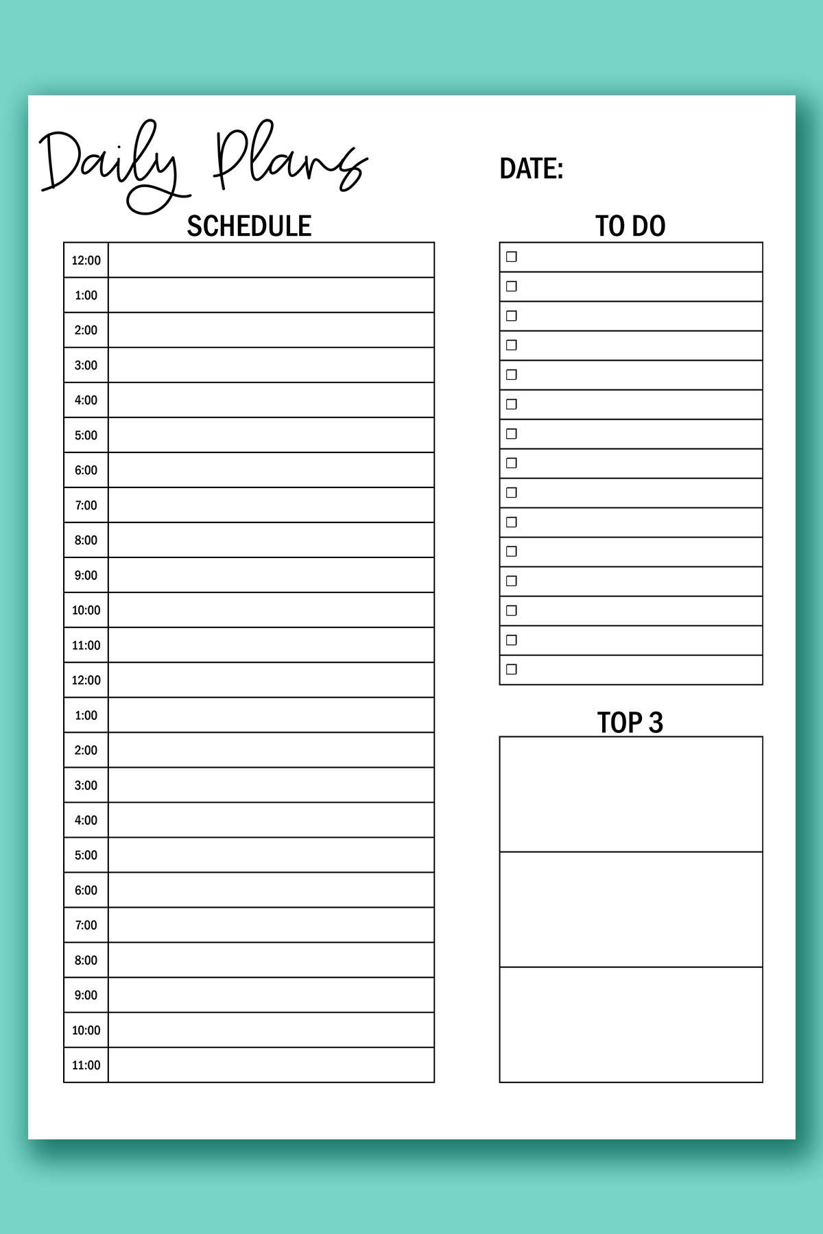 8 Hourly Planner Printable Templates Download In PDF For Free Worksheets Library