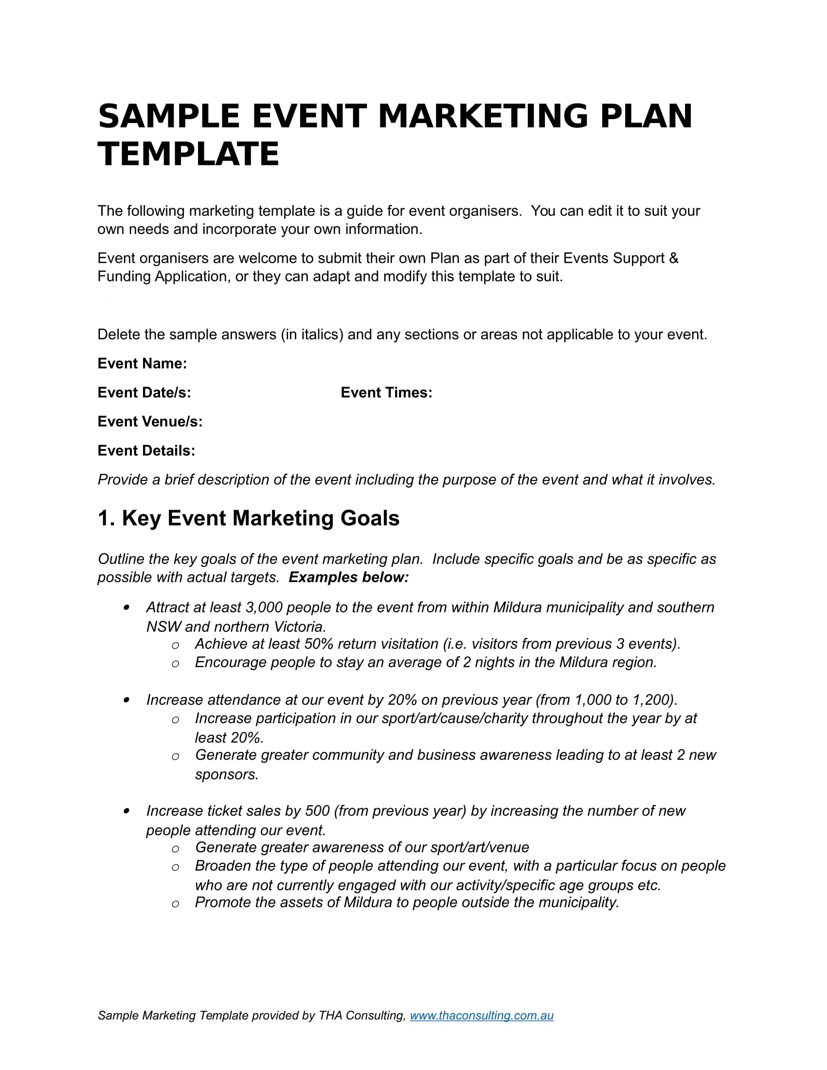 9 Event Marketing Plan Examples To Download