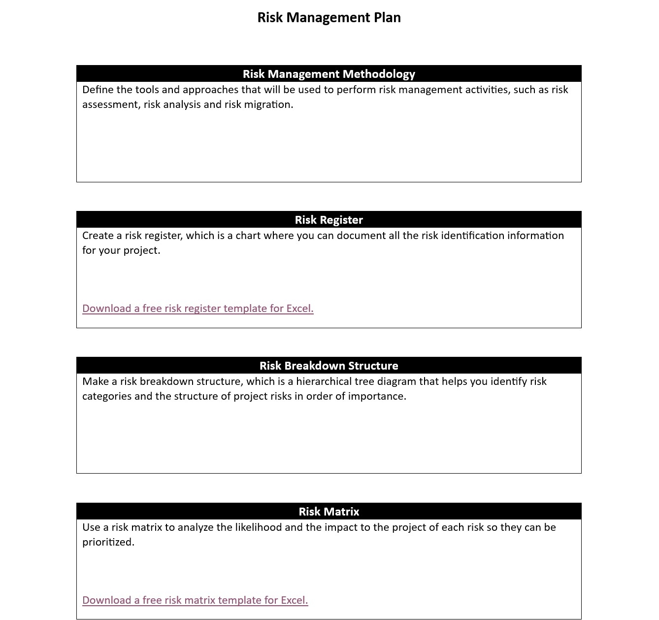 9 Free Risk Management Templates For Excel