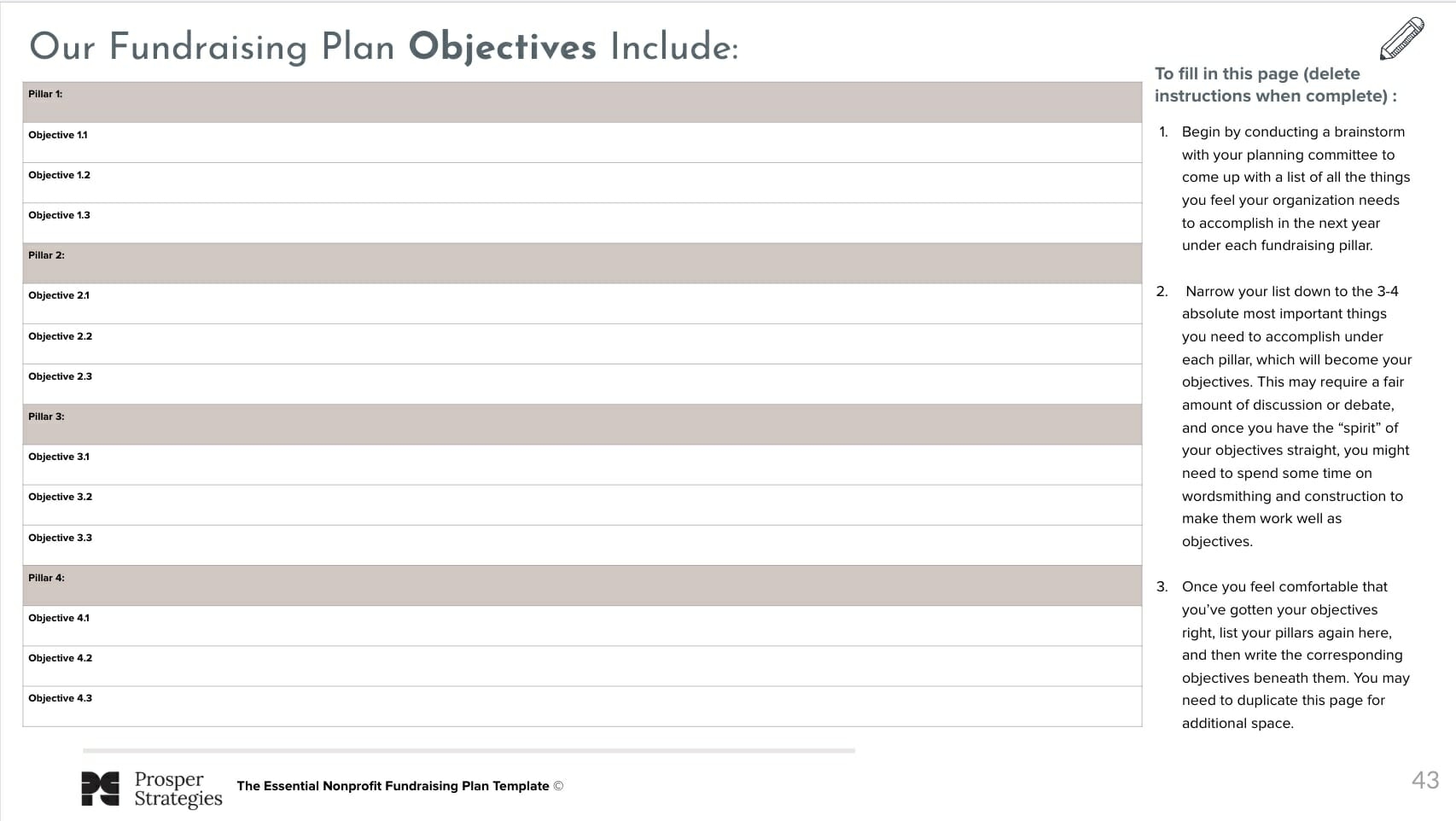 A Nonprofit Fundraising Plan Example And Template To Inspire Your Organization Prosper Strategies