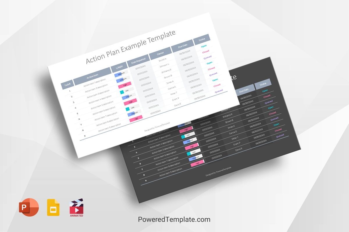 Action Plan PowerPoint Templates And Google Slides Themes Backgrounds For Presentations PoweredTemplate