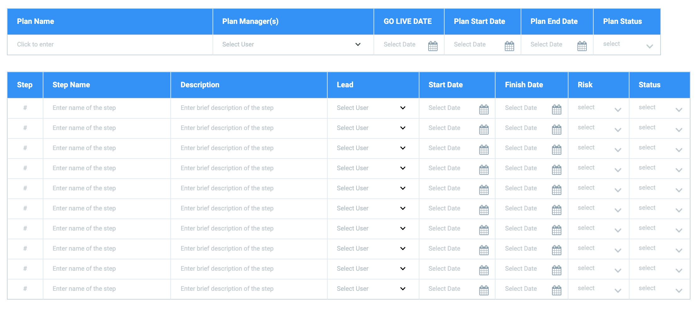 AI Powered Go Live Planning Template Change Management Software 