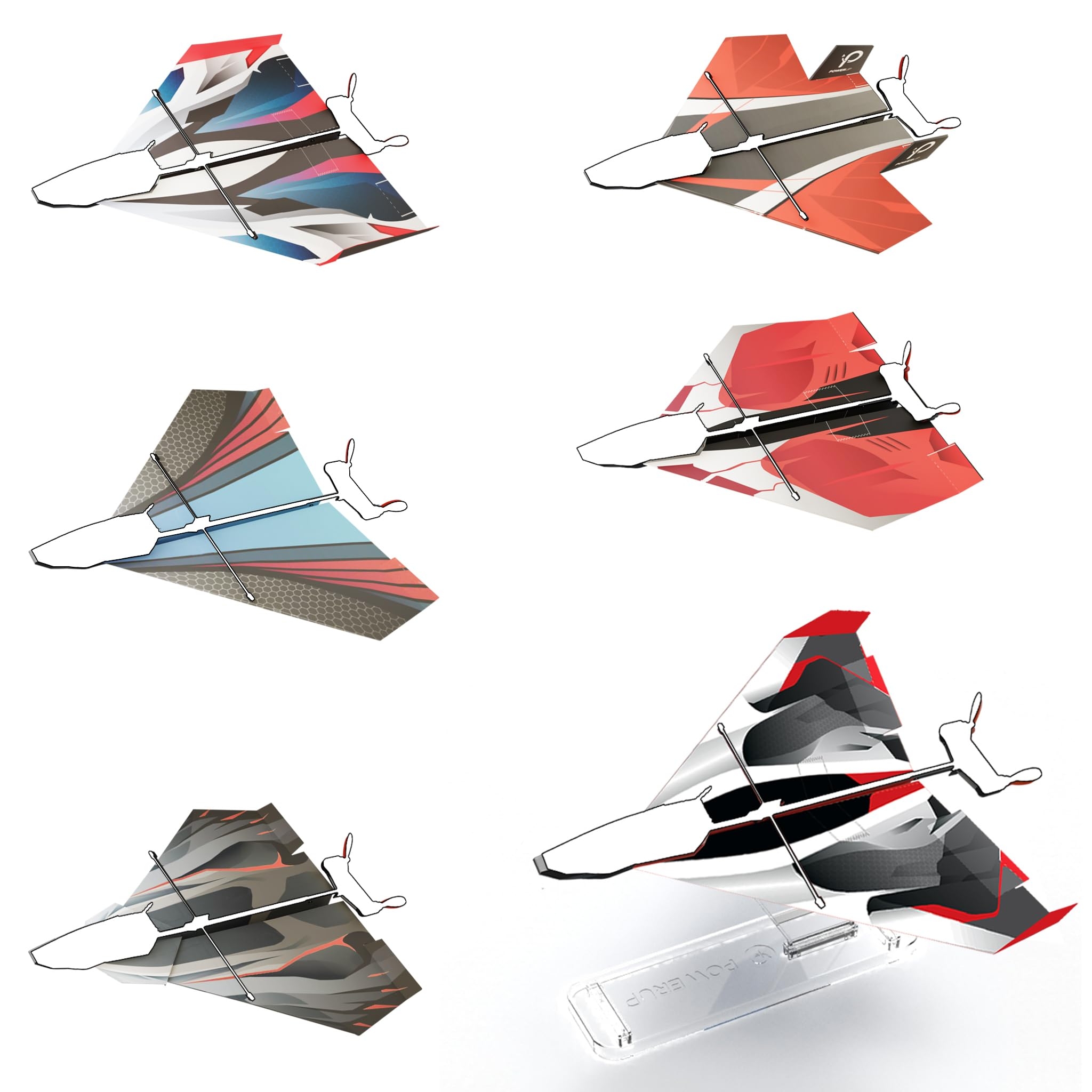 Amazon 12 Paper Airplane Templates For POWERUP 2 0 U0026 4 0 Color Paper Airplanes Templates And Display Stand For Plane POWERUP 2 0 Or 4 0 Is Not 
