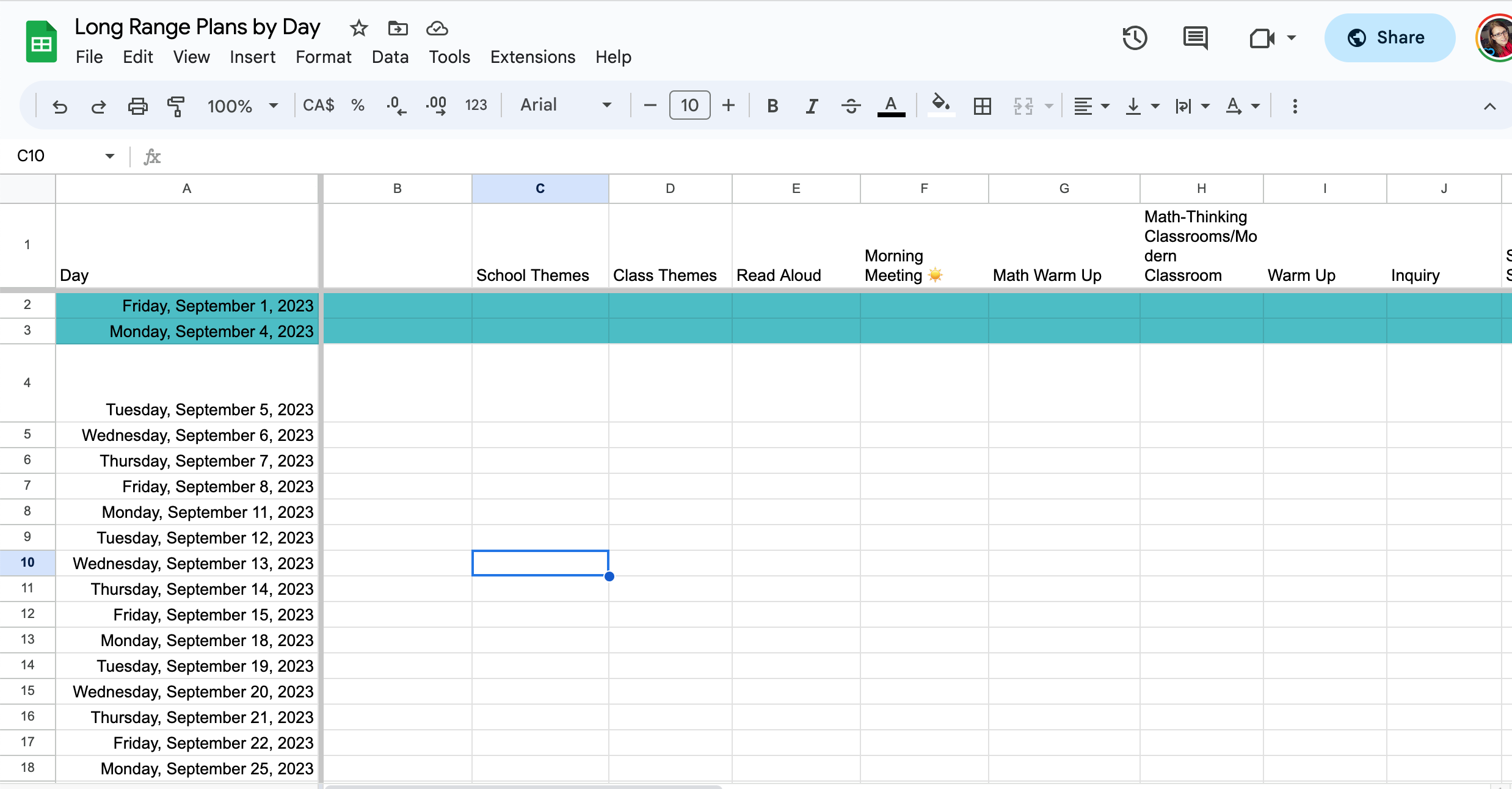 Long Range Plan Template