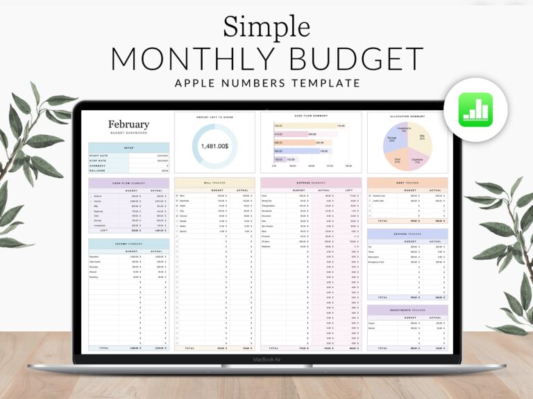 Apple Numbers Budget Template For Mac IPad And Iphone Income And