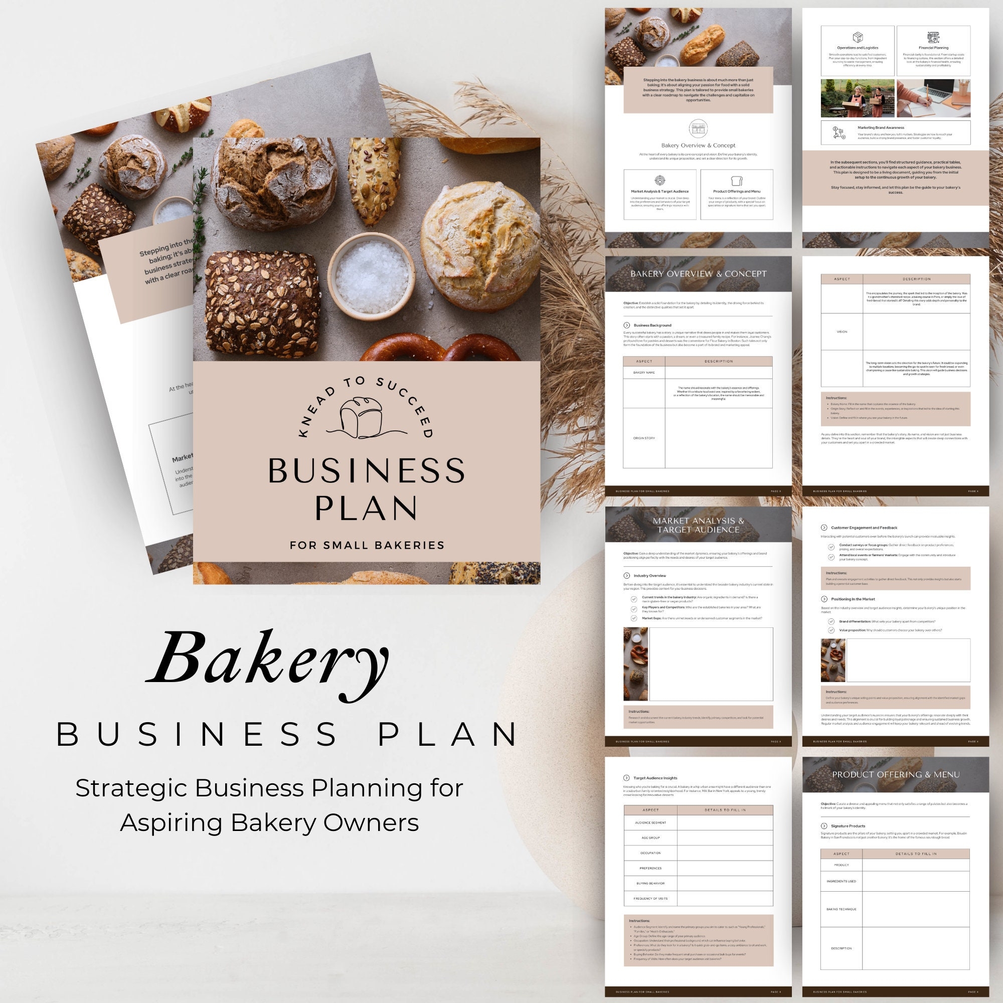 Bakery Business Plan Bakery Planner Business Plan Editable 