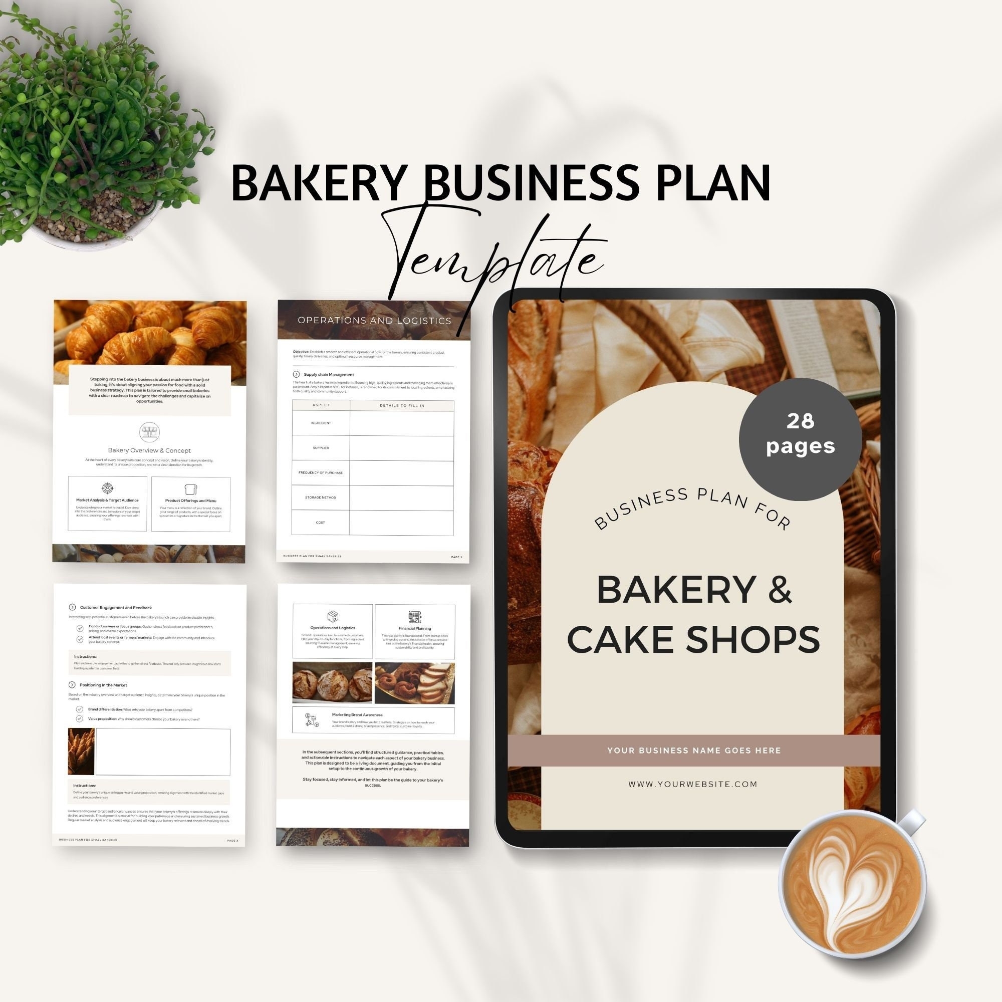 Bakery Business Plan Template For Small Bakeries Planner In Home 