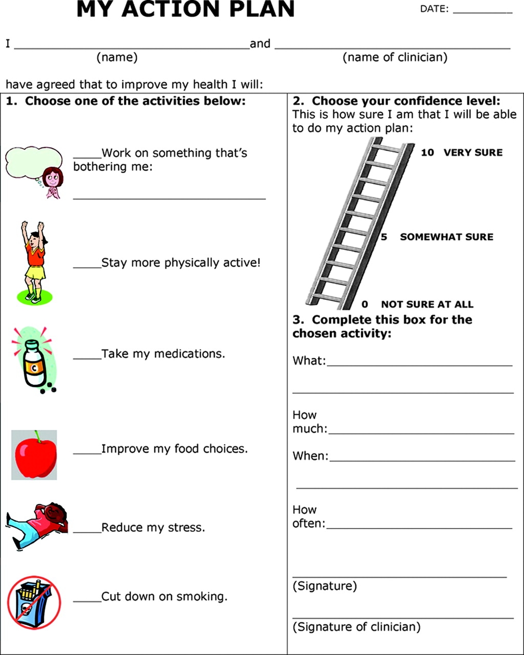 Behavior Change Action Plans In Primary Care A Feasibility Study 