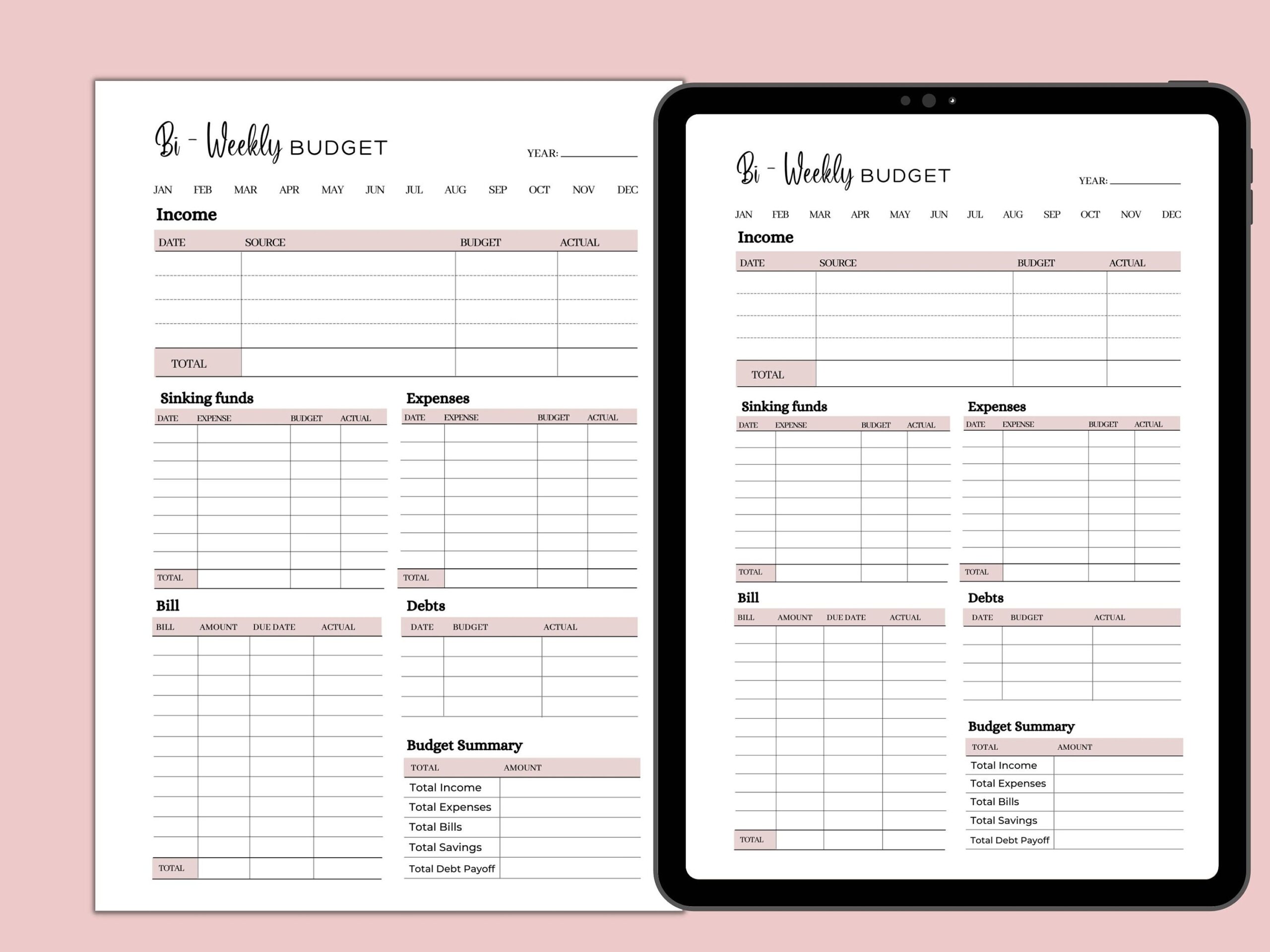 Goodnotes Budget Planner Template