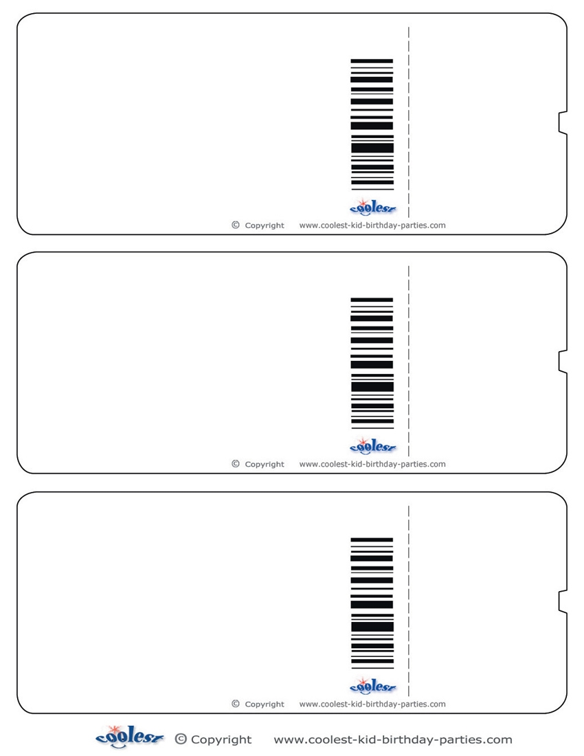 Blank Printable Airplane Boarding Pass Invitations Coolest Free 