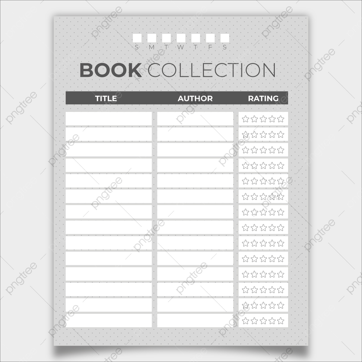 Book Planning Template