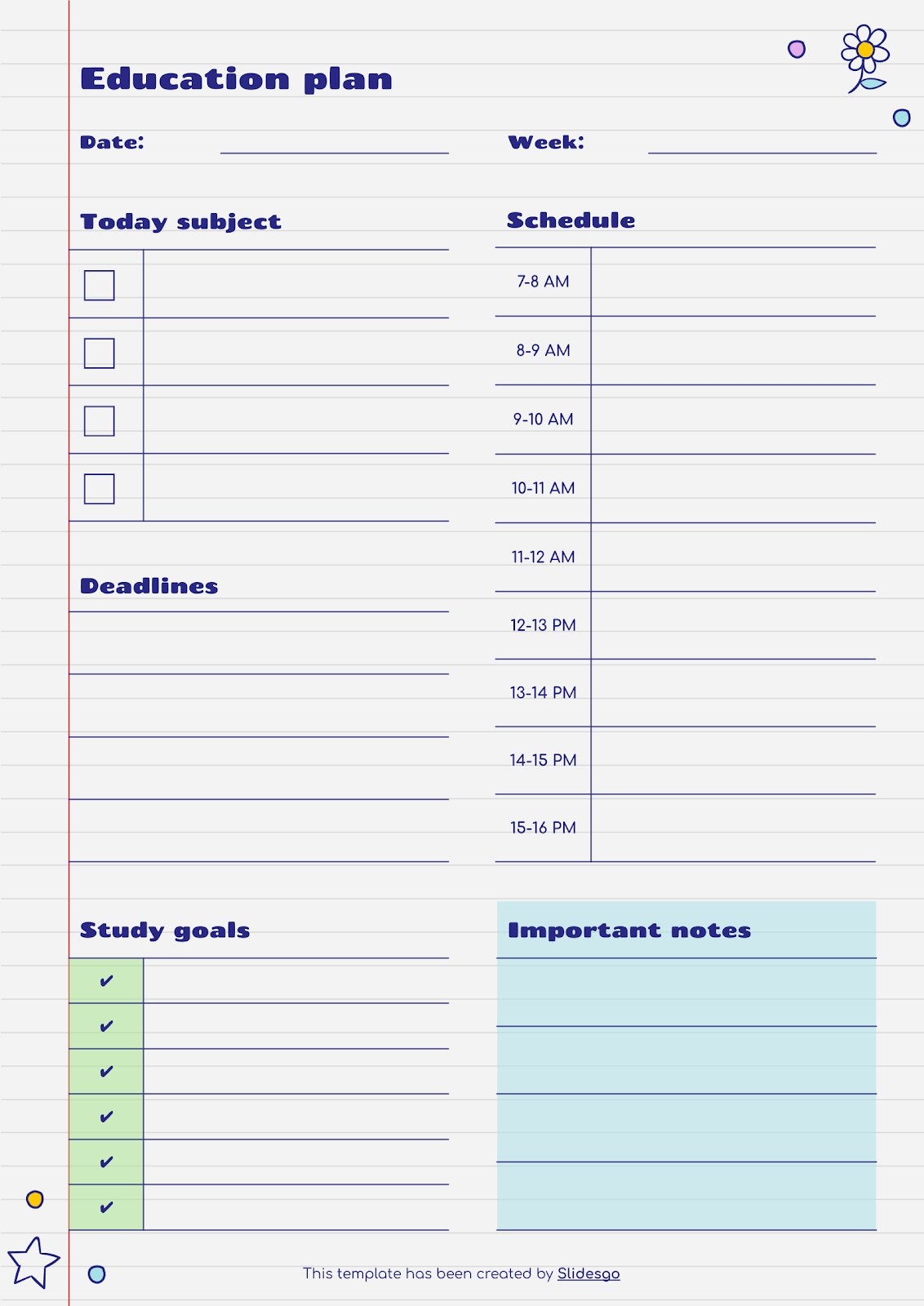 Brina Marker Pen Notebook Style Education Plan My Planner