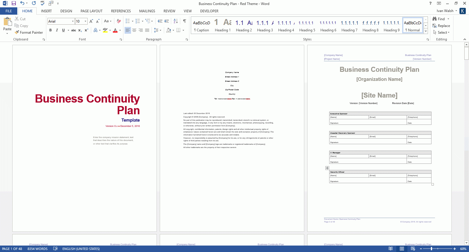 Business Continuity Plan Template MS Word Excel Templates Forms Checklists For MS Office And Apple IWork