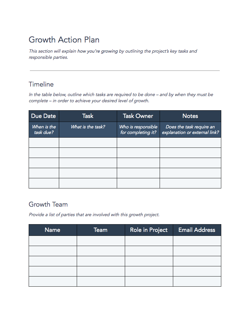 Business Growth Strategy Template Free Corporate Growth Plan