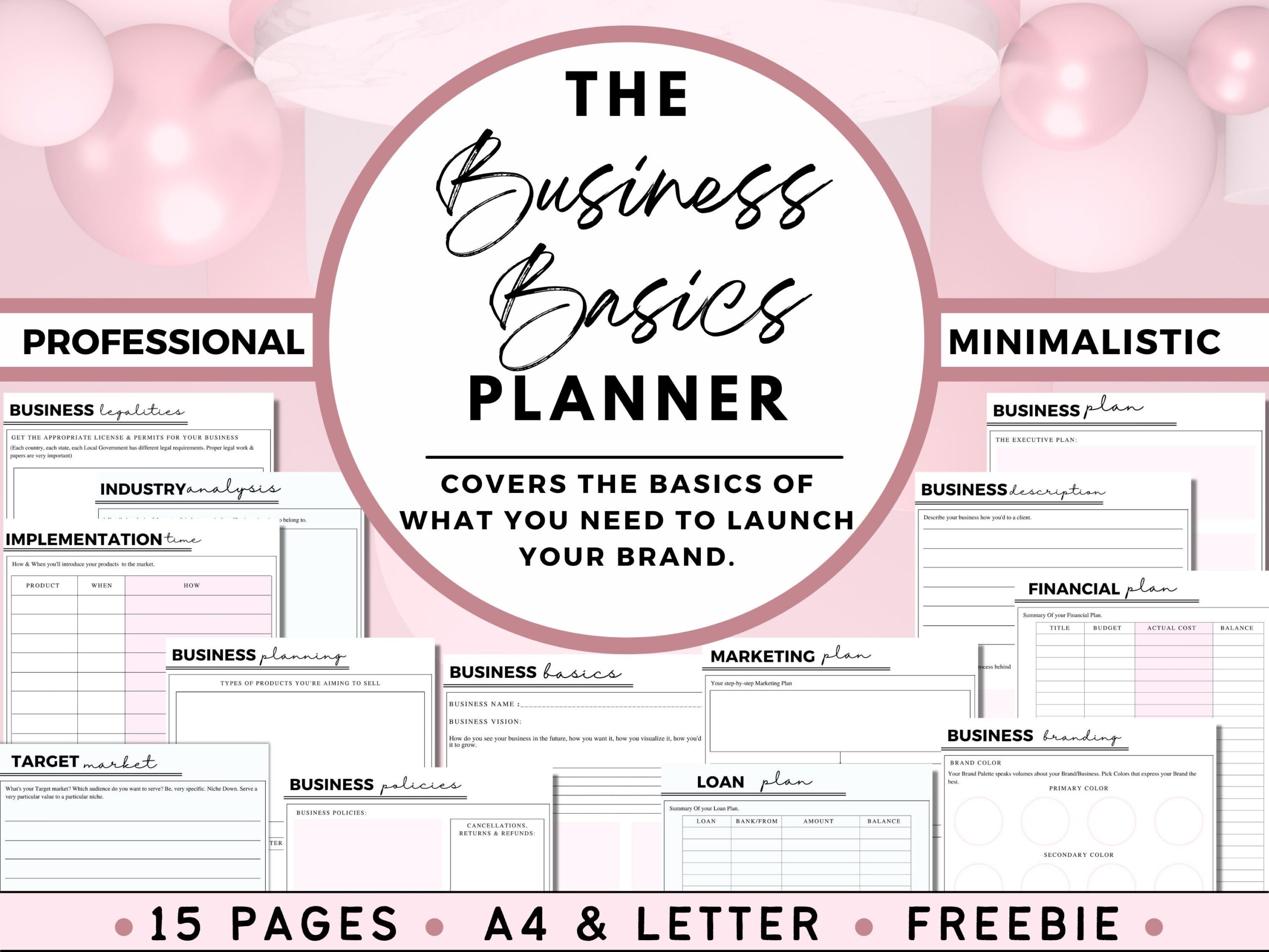 Business Plan Template Printable Business Plan Small Business Productivity Business Planner Business Startup Planner Business Organizer Etsy