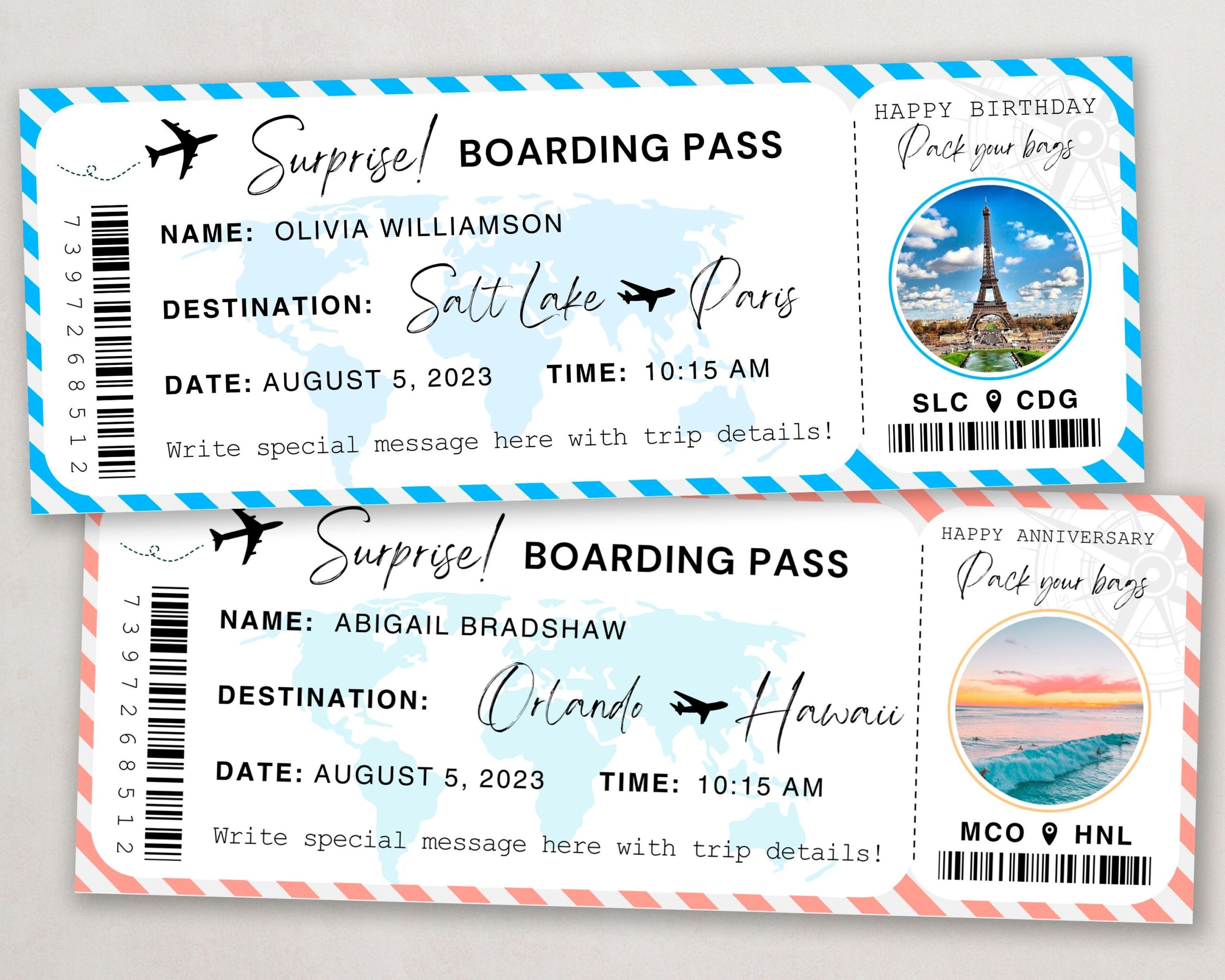 Buy Editable Boarding Pass Template Canva Boarding Pass Customizable Plane Tickets Instant Download Airplane Ticket Gift Card Online In India Etsy