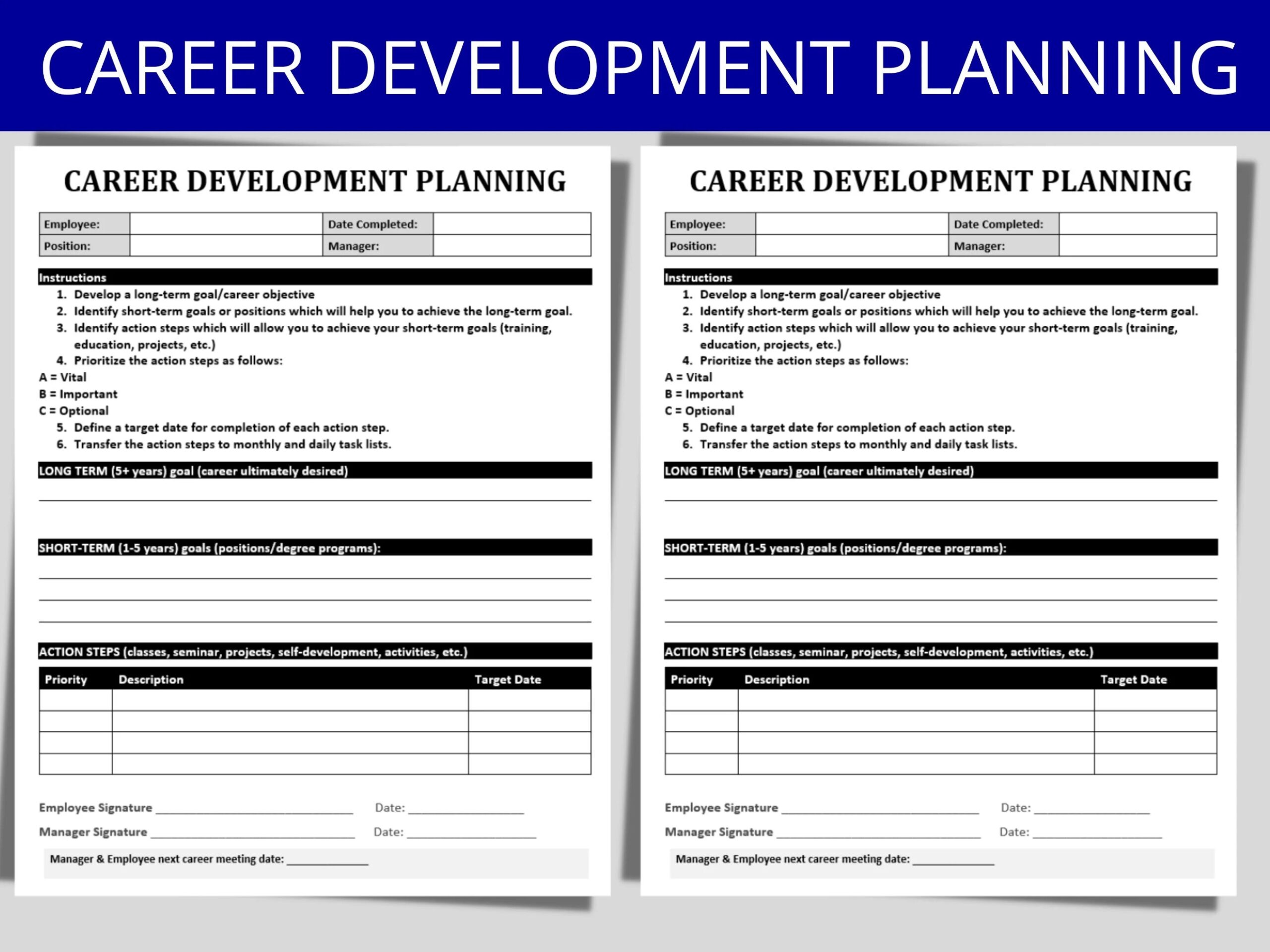 Career Planning Template Project Management Templates