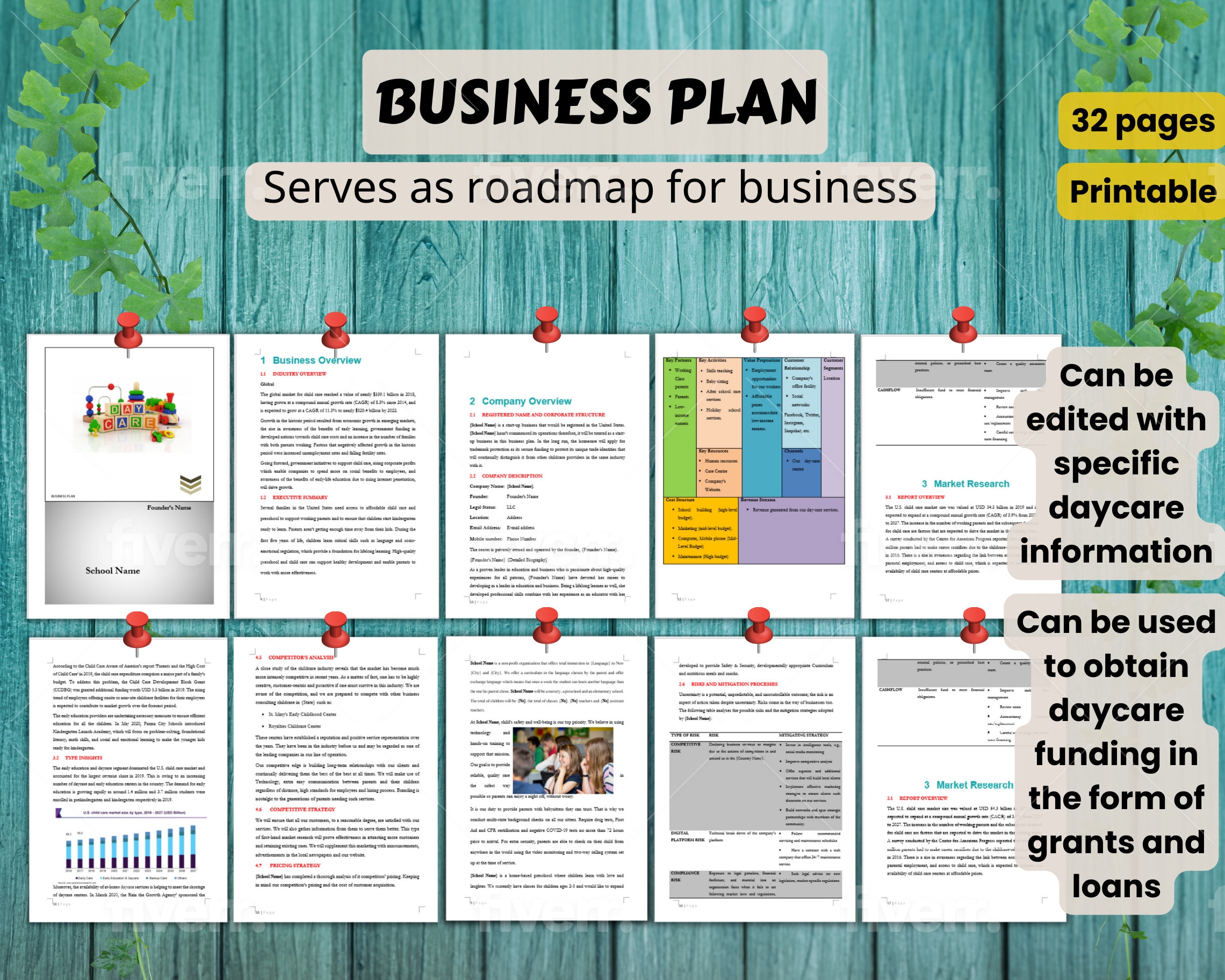 CHILDCARE BUSINESS Plan business Plan Template Childcare Provider 