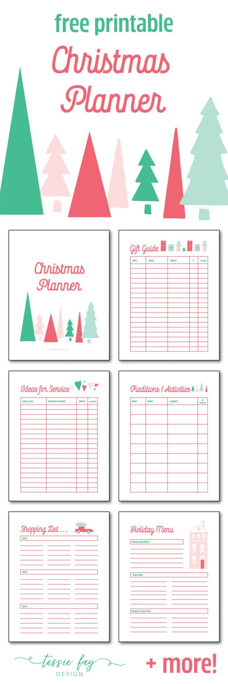 Christmas Planner Free Printable Tessie Fay